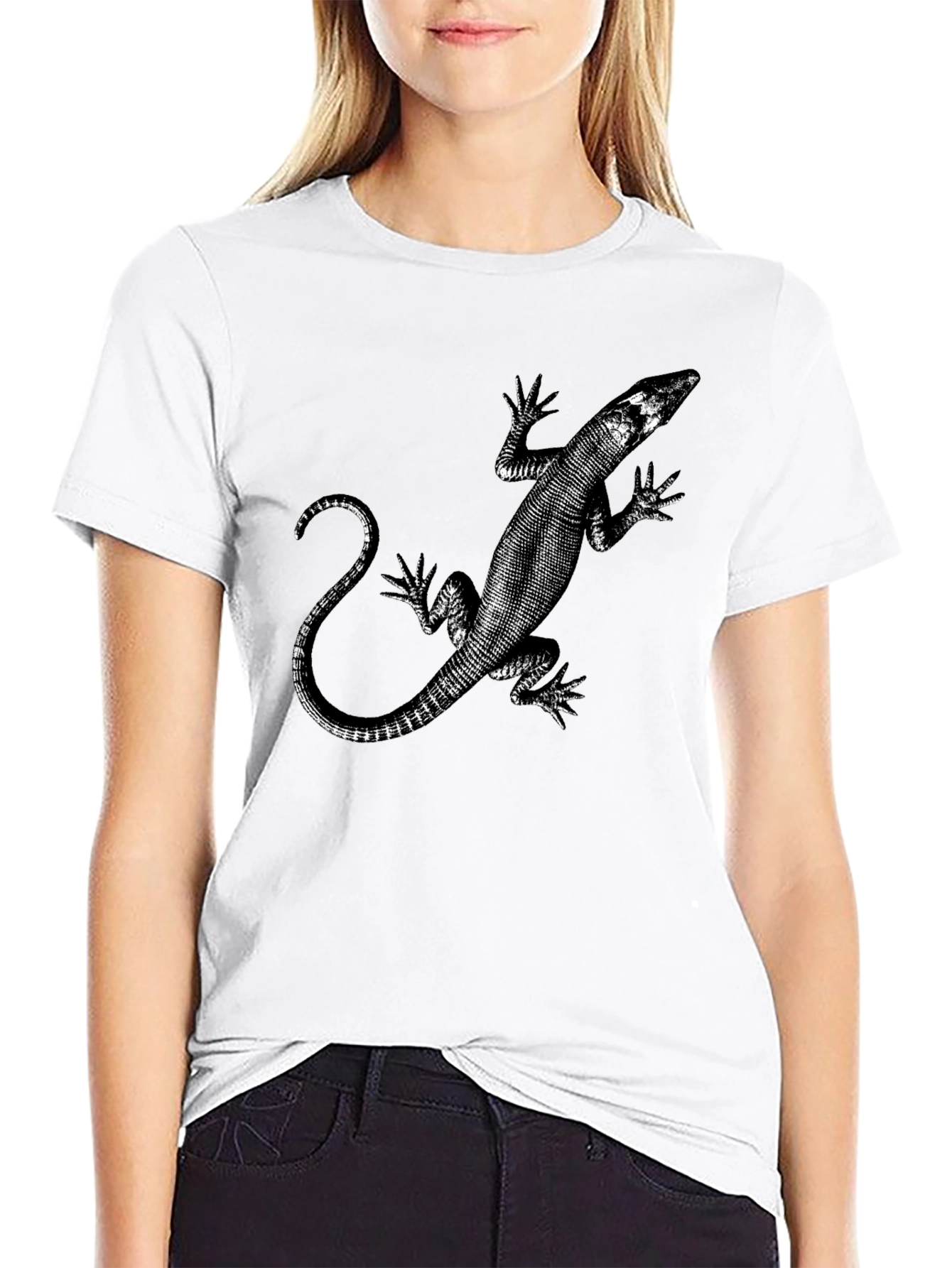 Lizard Print Graphic Tee
