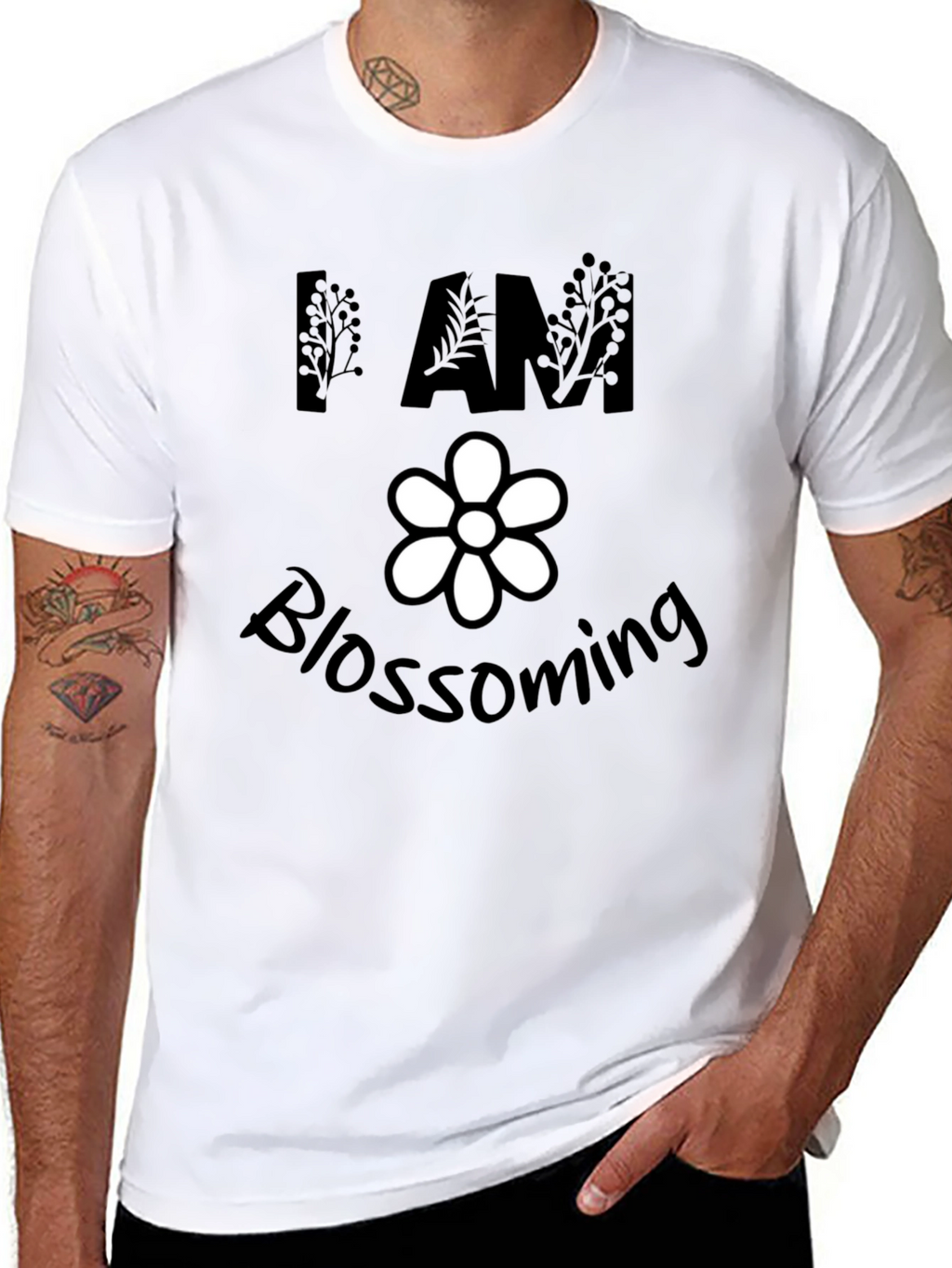 I am Blossoming Black T-Shirt
