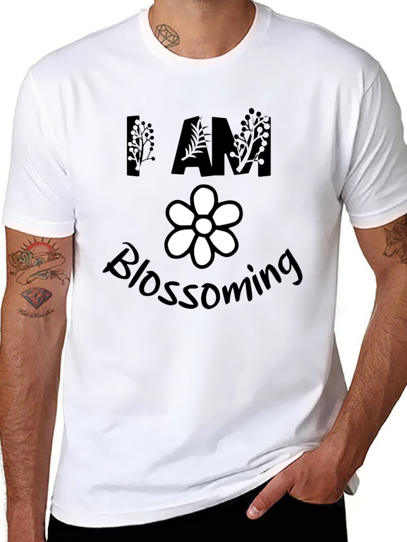 I am Blossoming Black T-Shirt