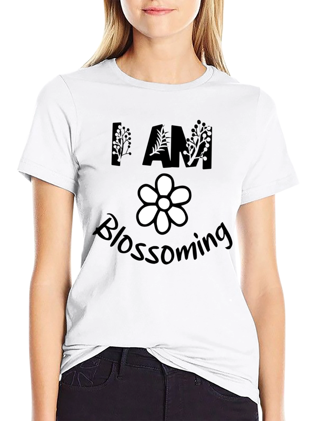I am Blossoming Black T-Shirt