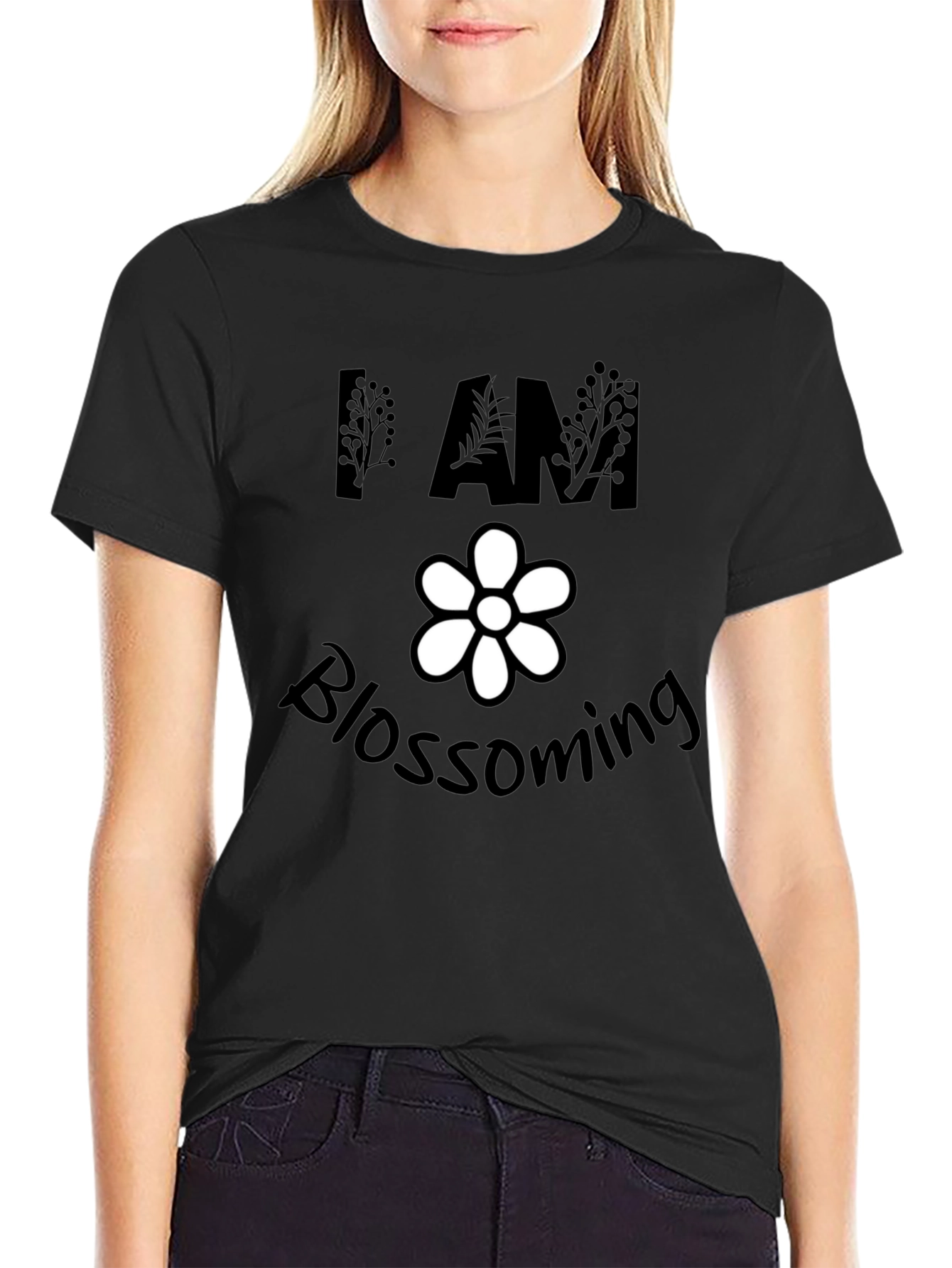 I am Blossoming Black T-Shirt