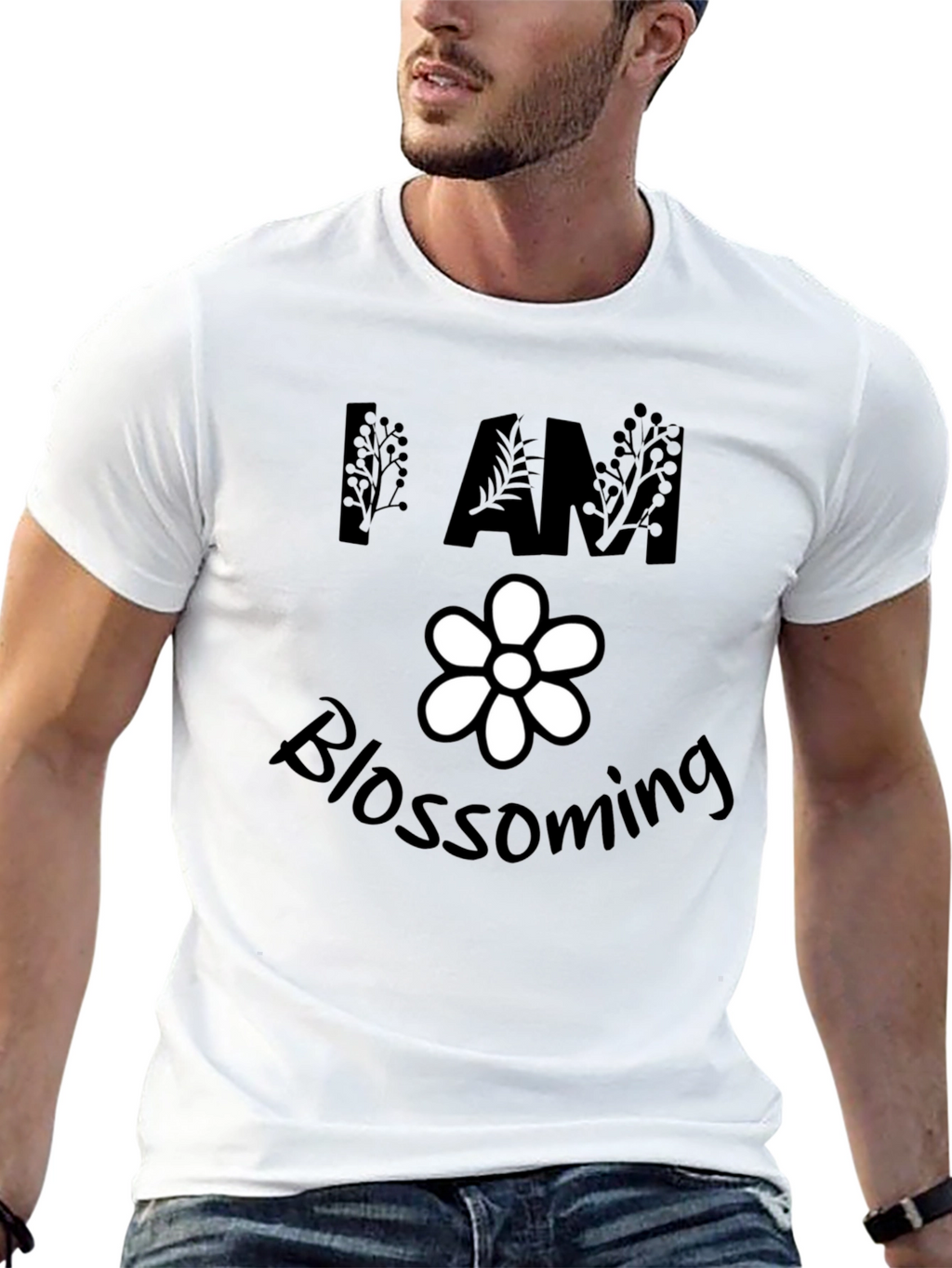 I am Blossoming Black T-Shirt