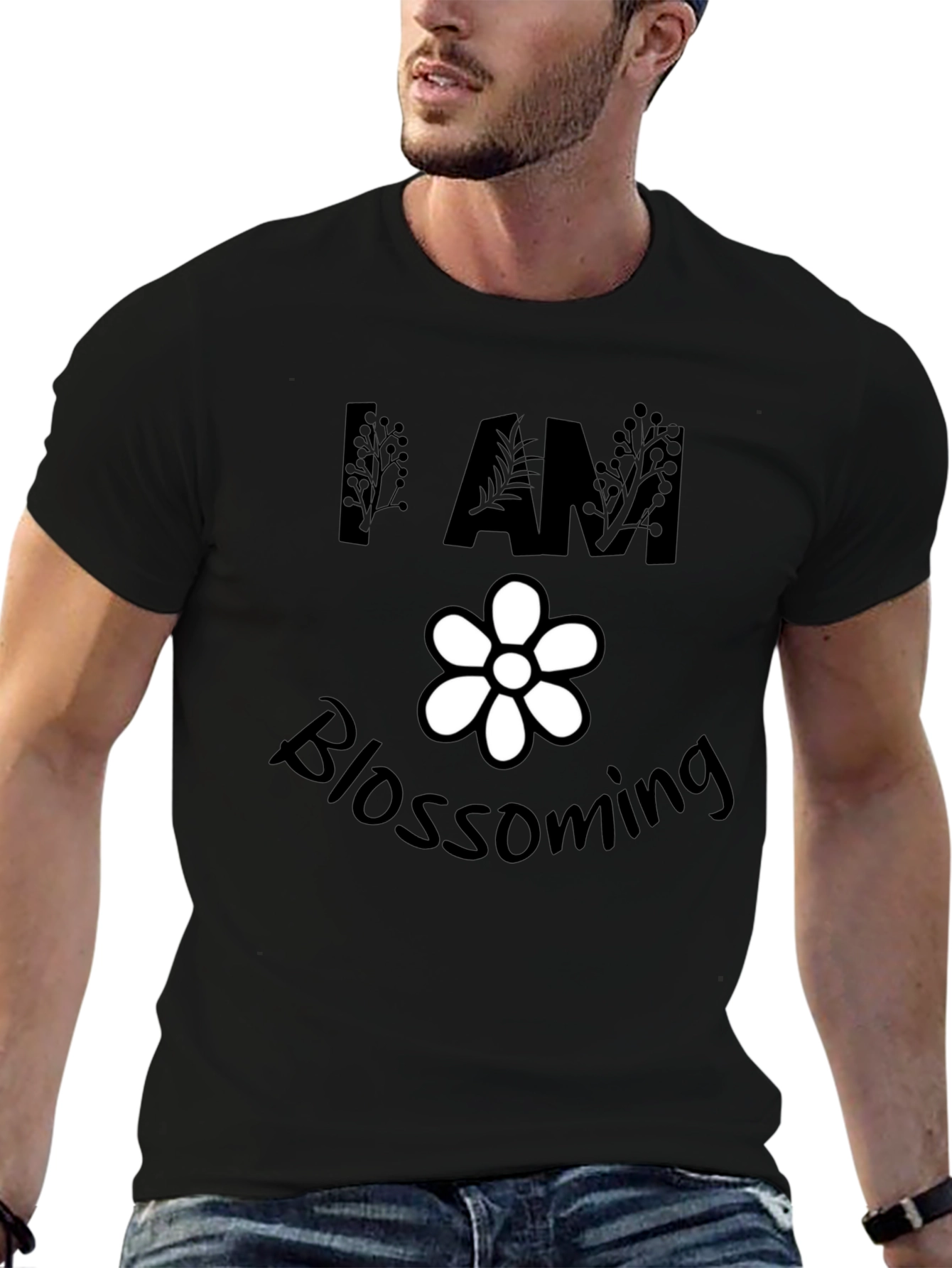 I am Blossoming Black T-Shirt