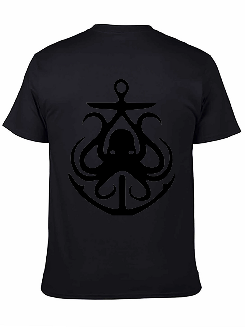Octopus Anchor Graphic Tee - Mens Black T-Shirt