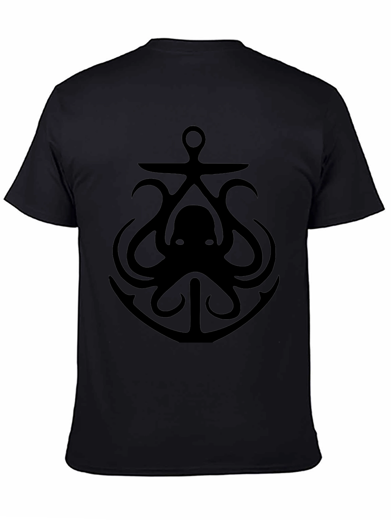 Octopus Anchor Graphic Tee - Mens Black T-Shirt
