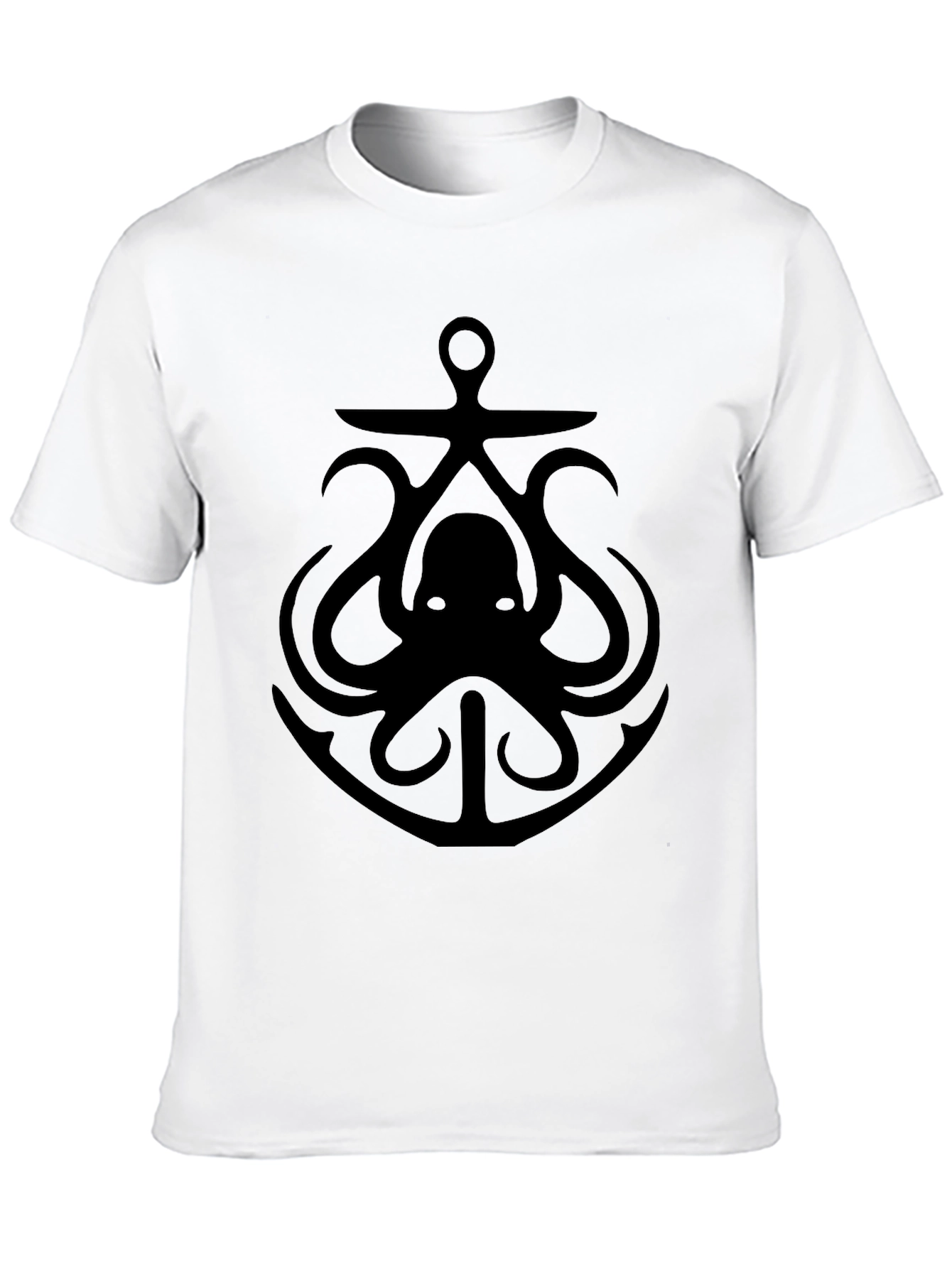 Octopus Anchor Graphic Tee - Mens Black T-Shirt