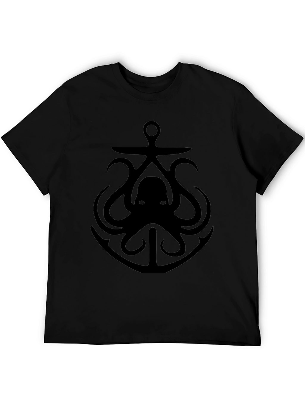 Octopus Anchor Graphic Tee - Mens Black T-Shirt