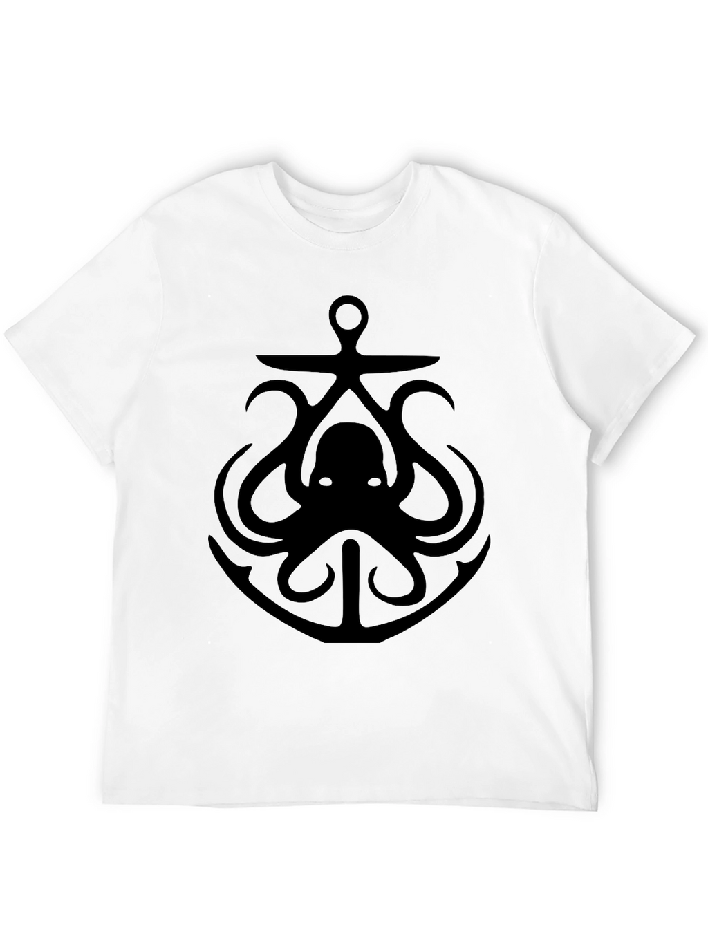 Octopus Anchor Graphic Tee - Mens Black T-Shirt