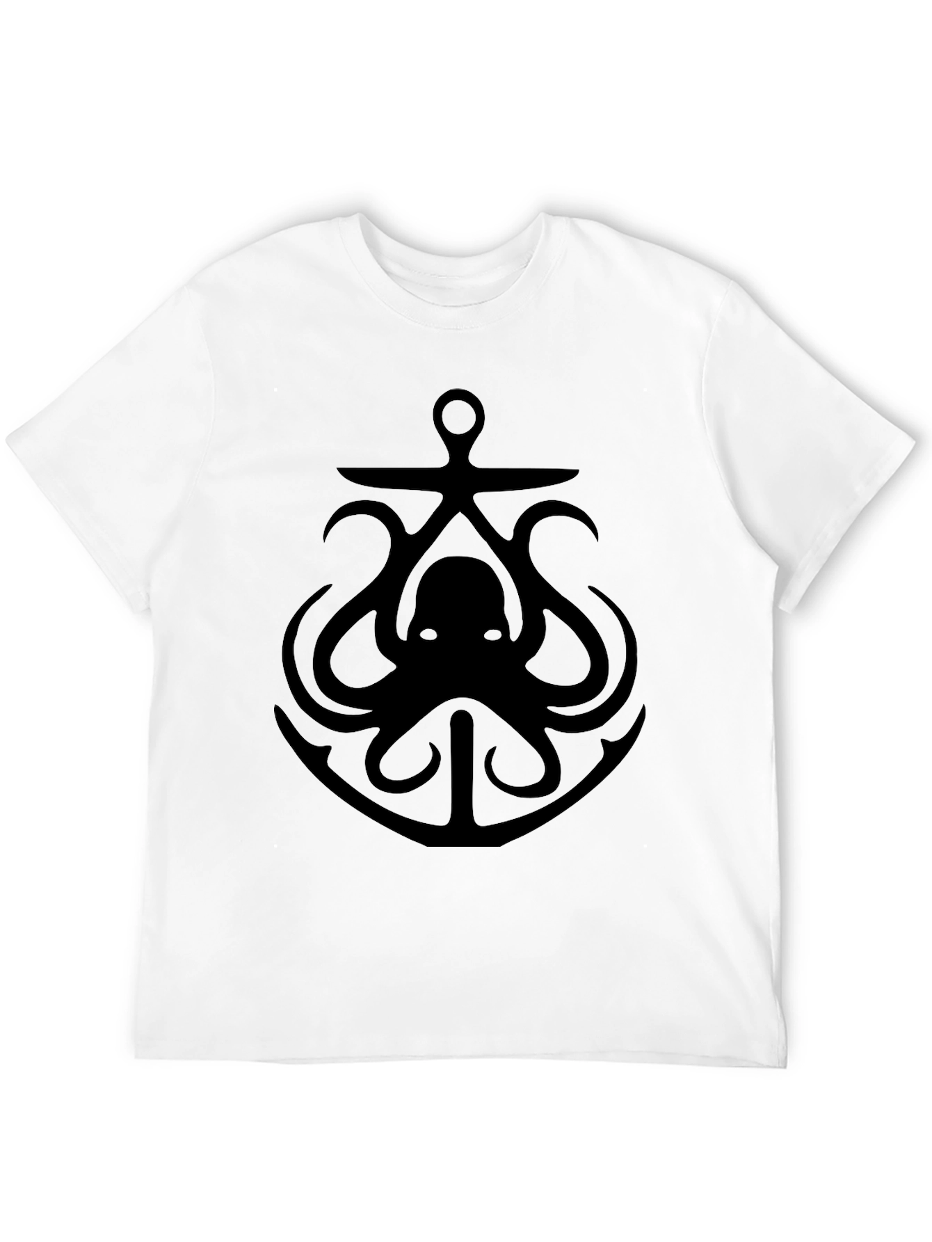Octopus Anchor Graphic Tee - Mens Black T-Shirt
