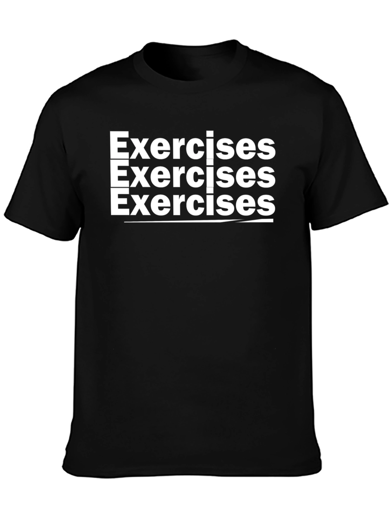 Exercises Graphic Print Black T-Shirt
