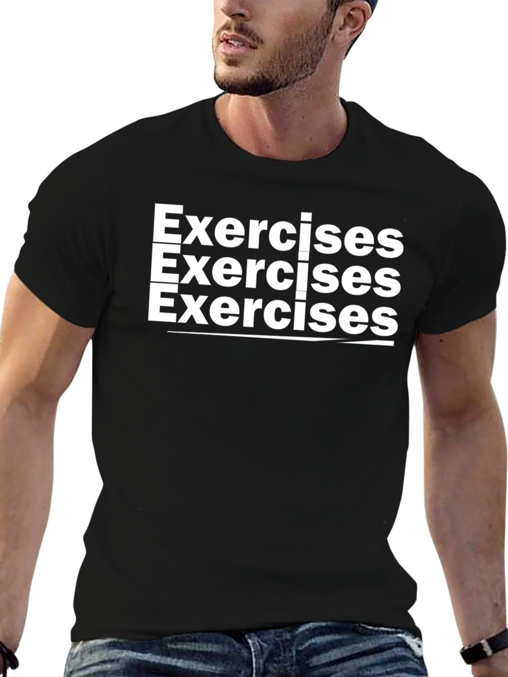 Exercises Graphic Print Black T-Shirt