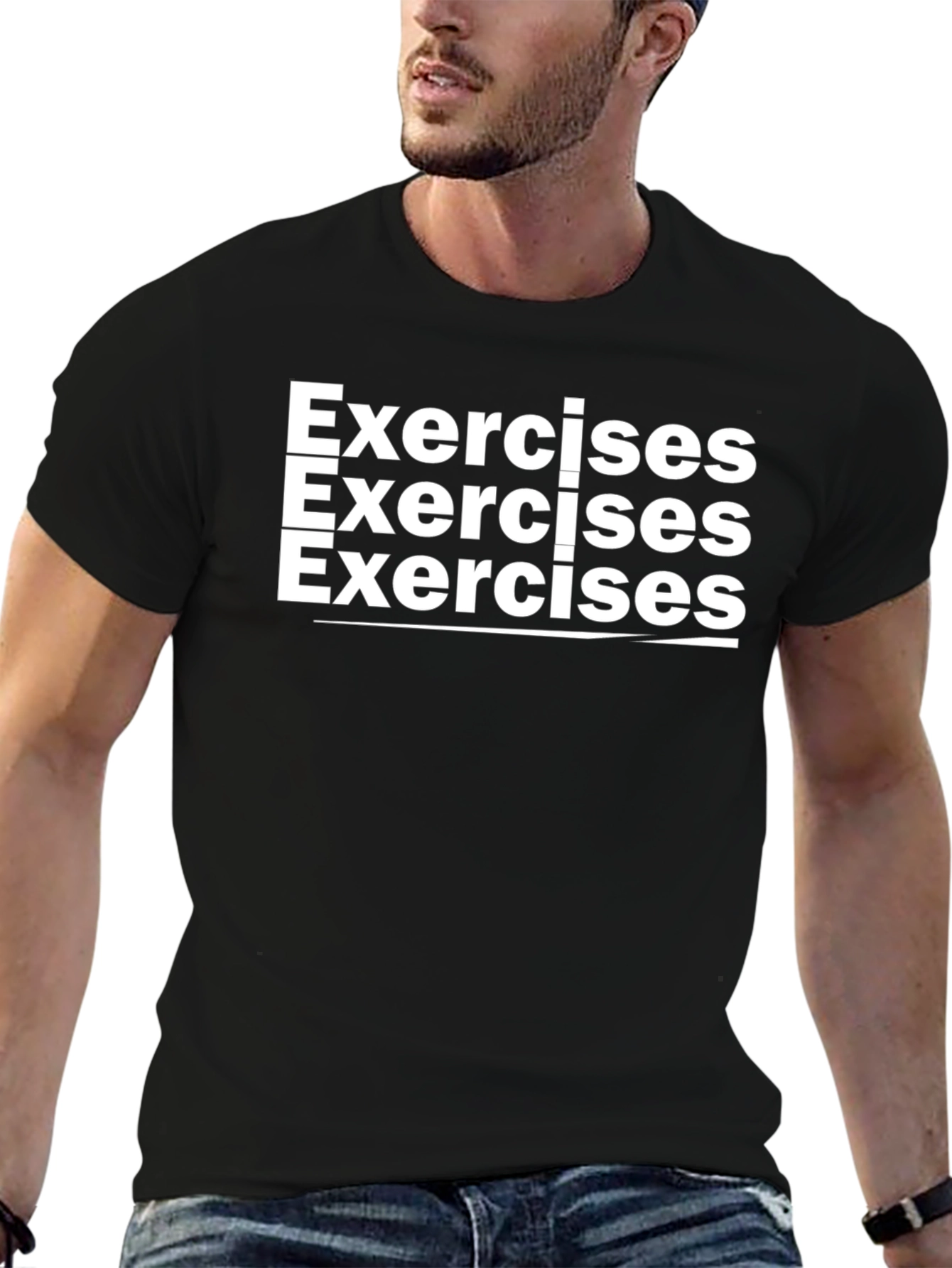 Exercises Graphic Print Black T-Shirt
