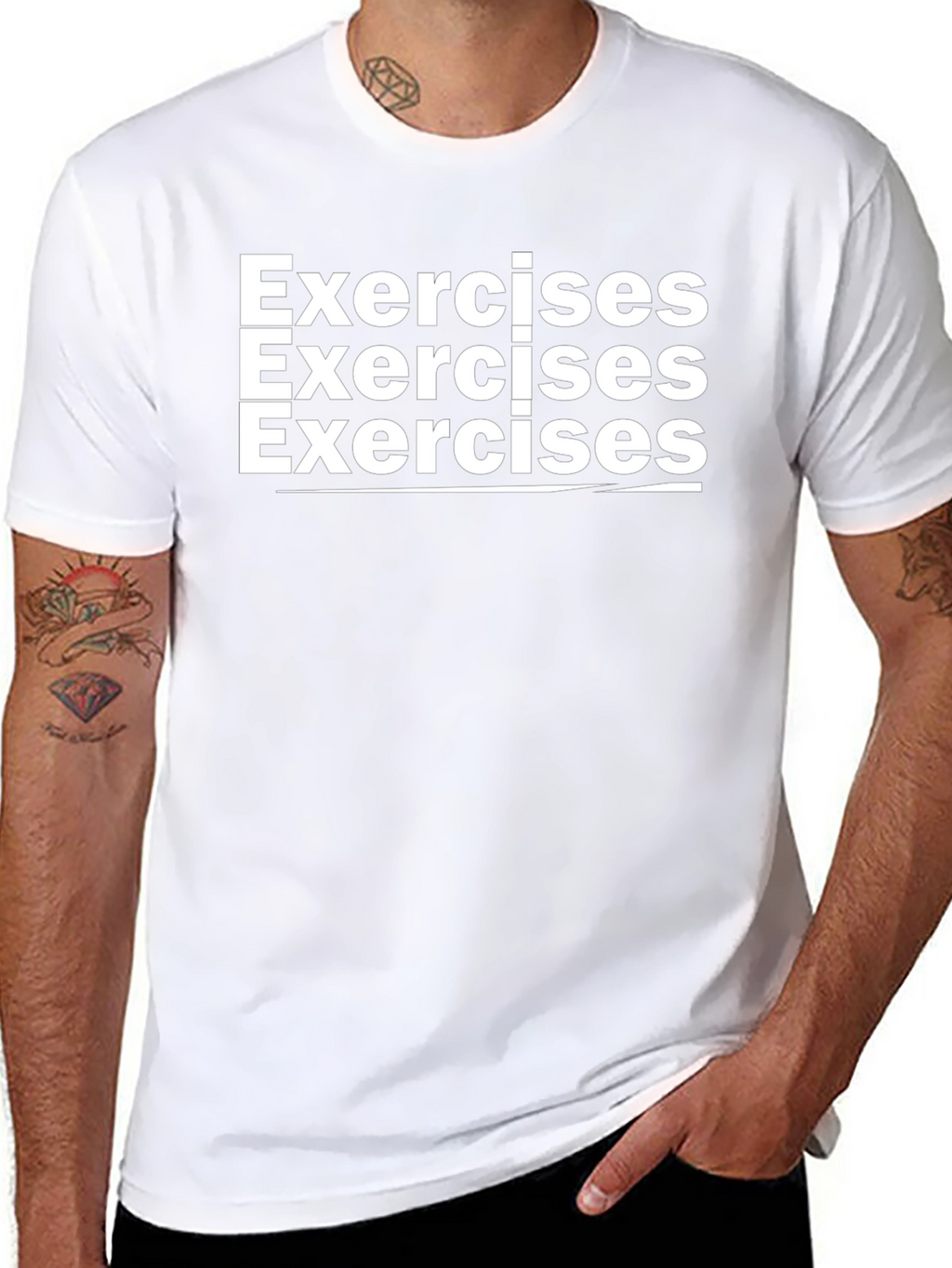 Exercises Graphic Print Black T-Shirt