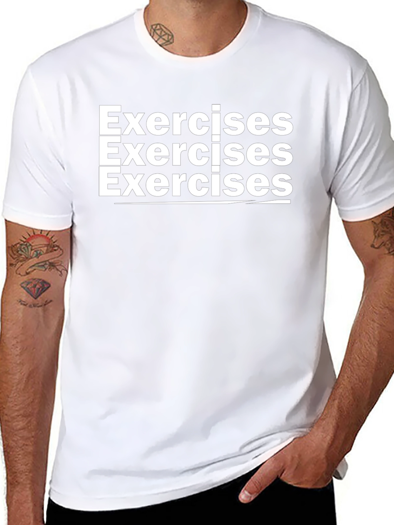 Exercises Graphic Print Black T-Shirt