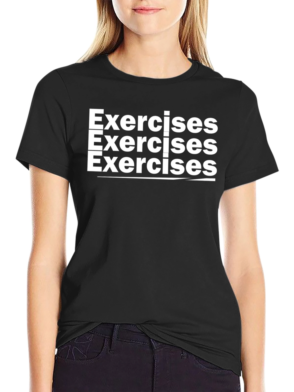 Exercises Graphic Print Black T-Shirt