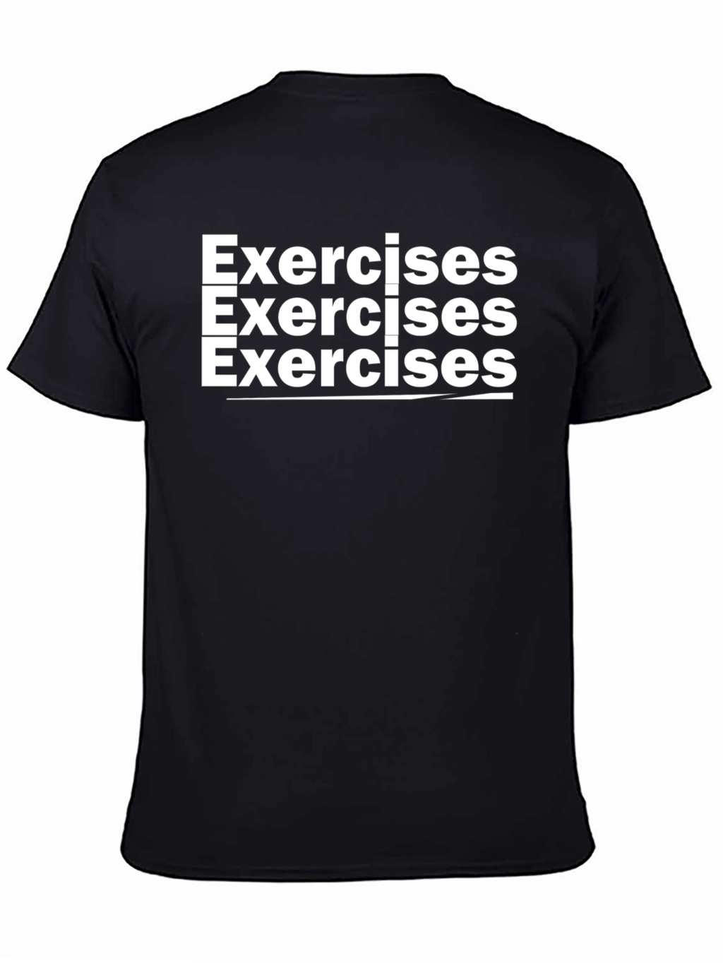 Exercises Graphic Print Black T-Shirt