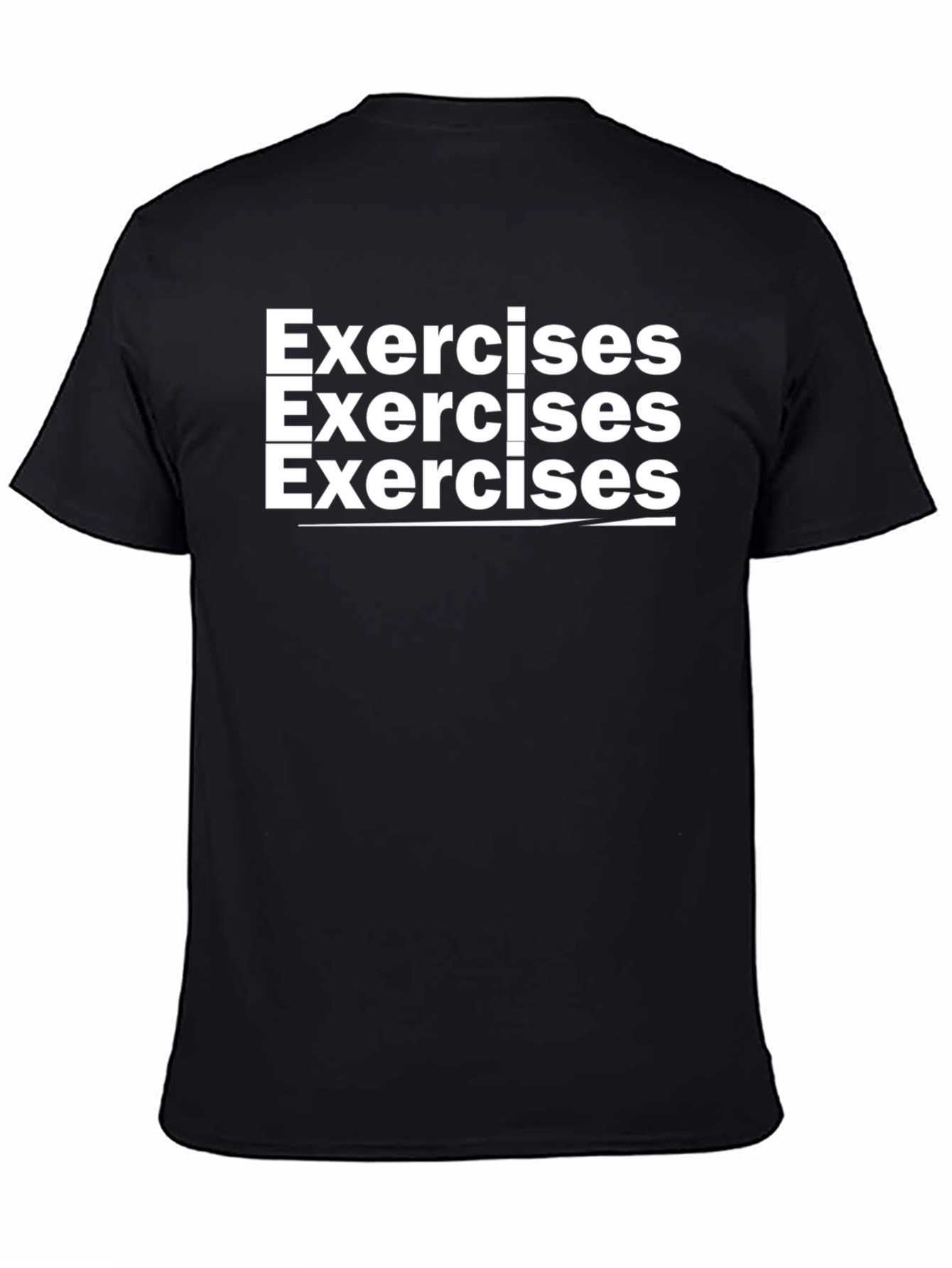 Exercises Graphic Print Black T-Shirt