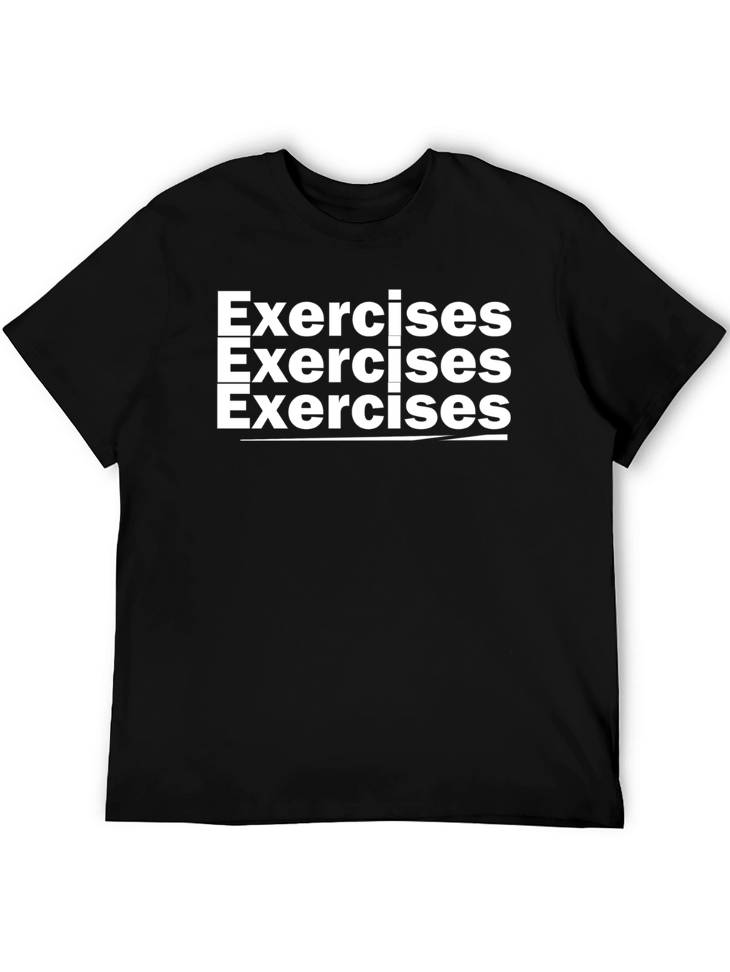 Exercises Graphic Print Black T-Shirt