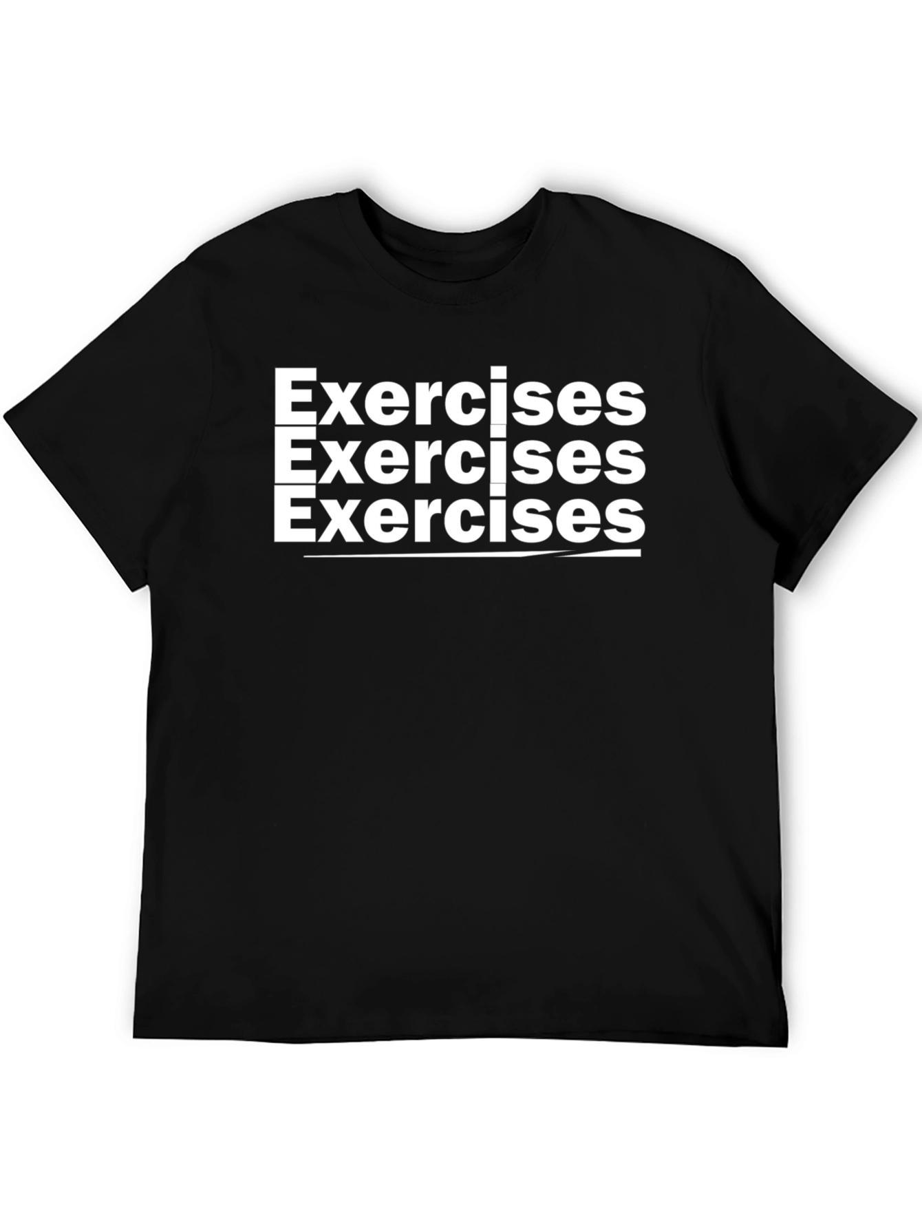 Exercises Graphic Print Black T-Shirt
