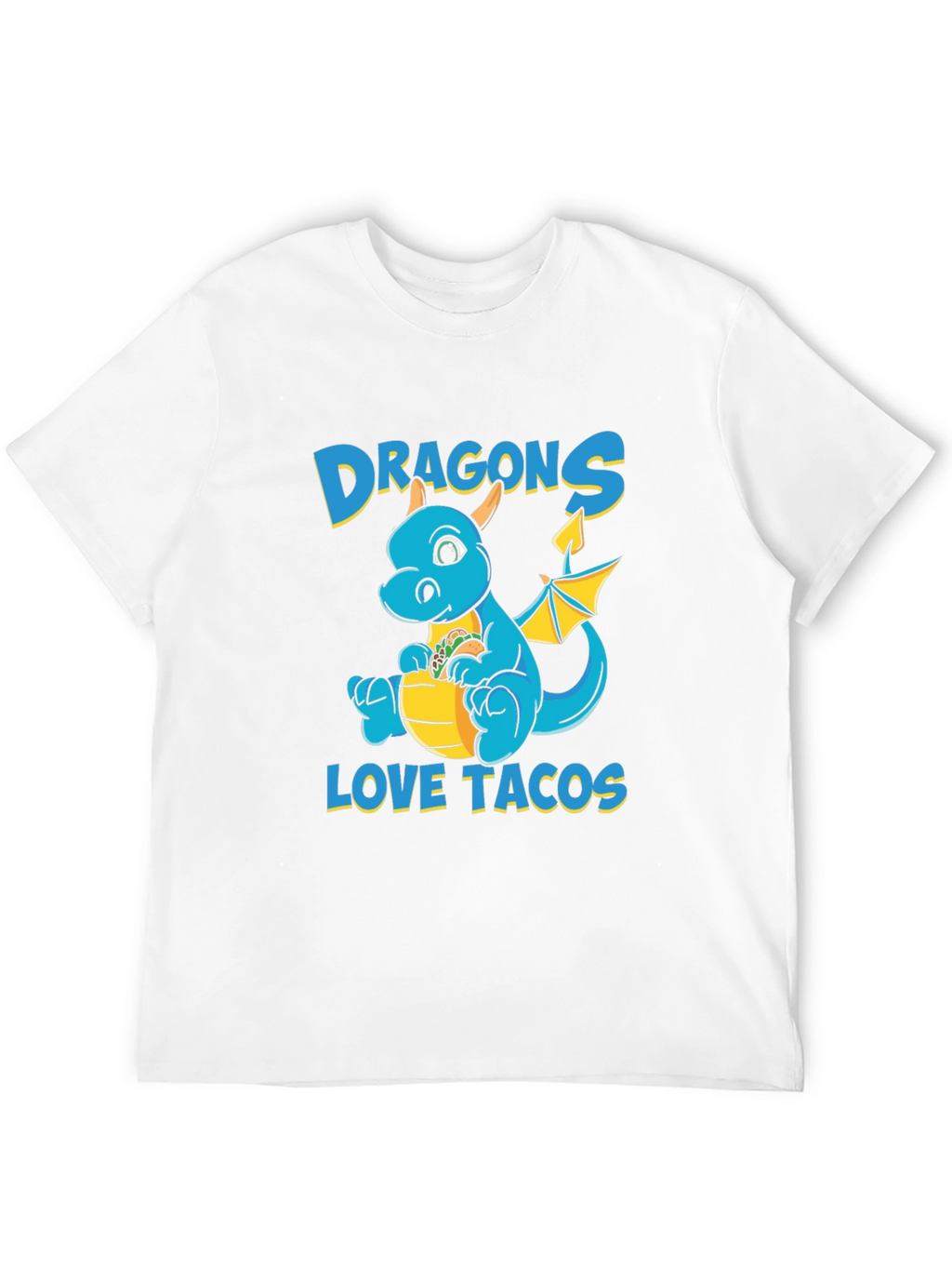Dragons Love Tacos T-Shirt - Cute Cartoon Dragon Tee