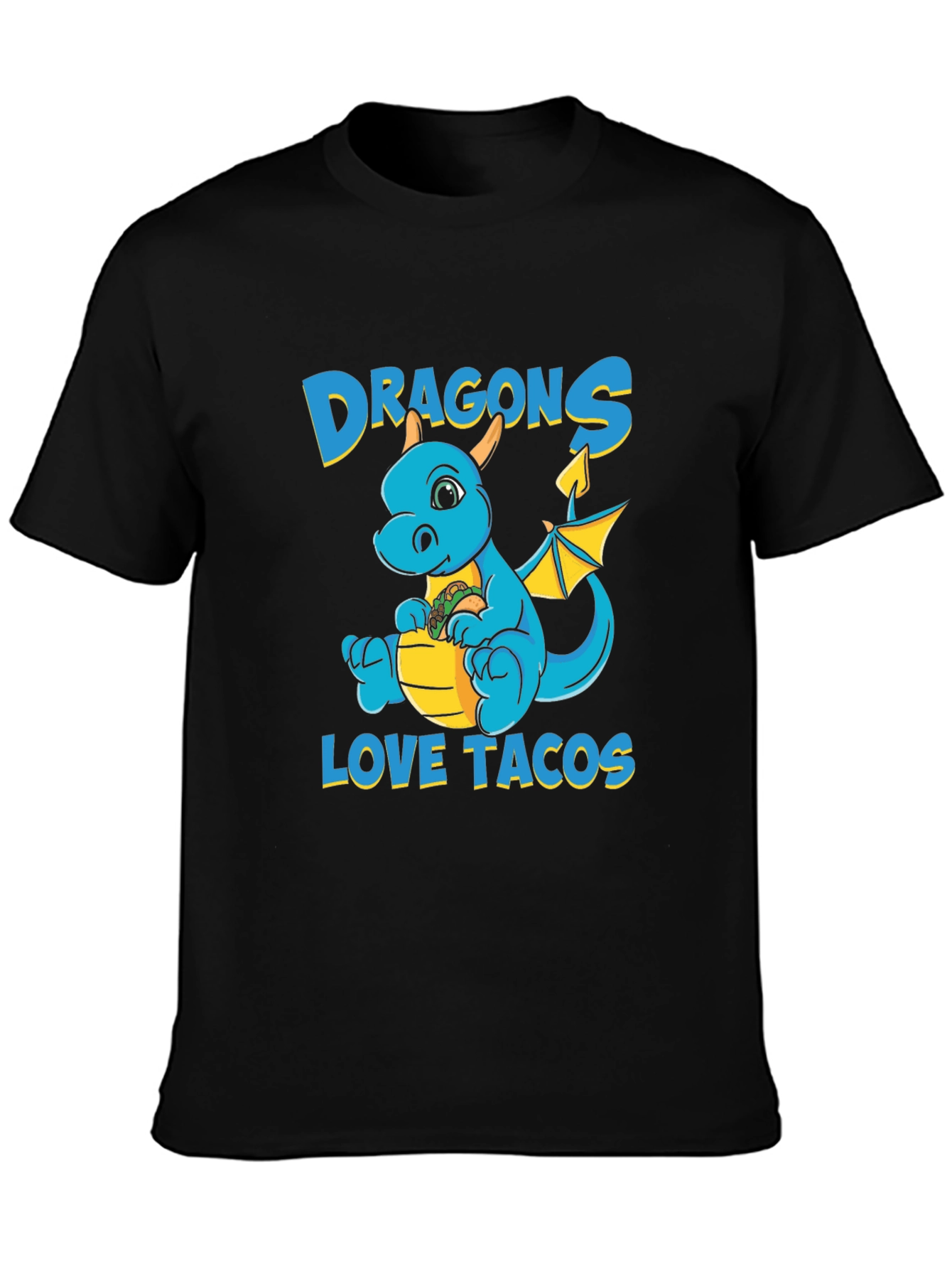Dragons Love Tacos T-Shirt - Cute Cartoon Dragon Tee