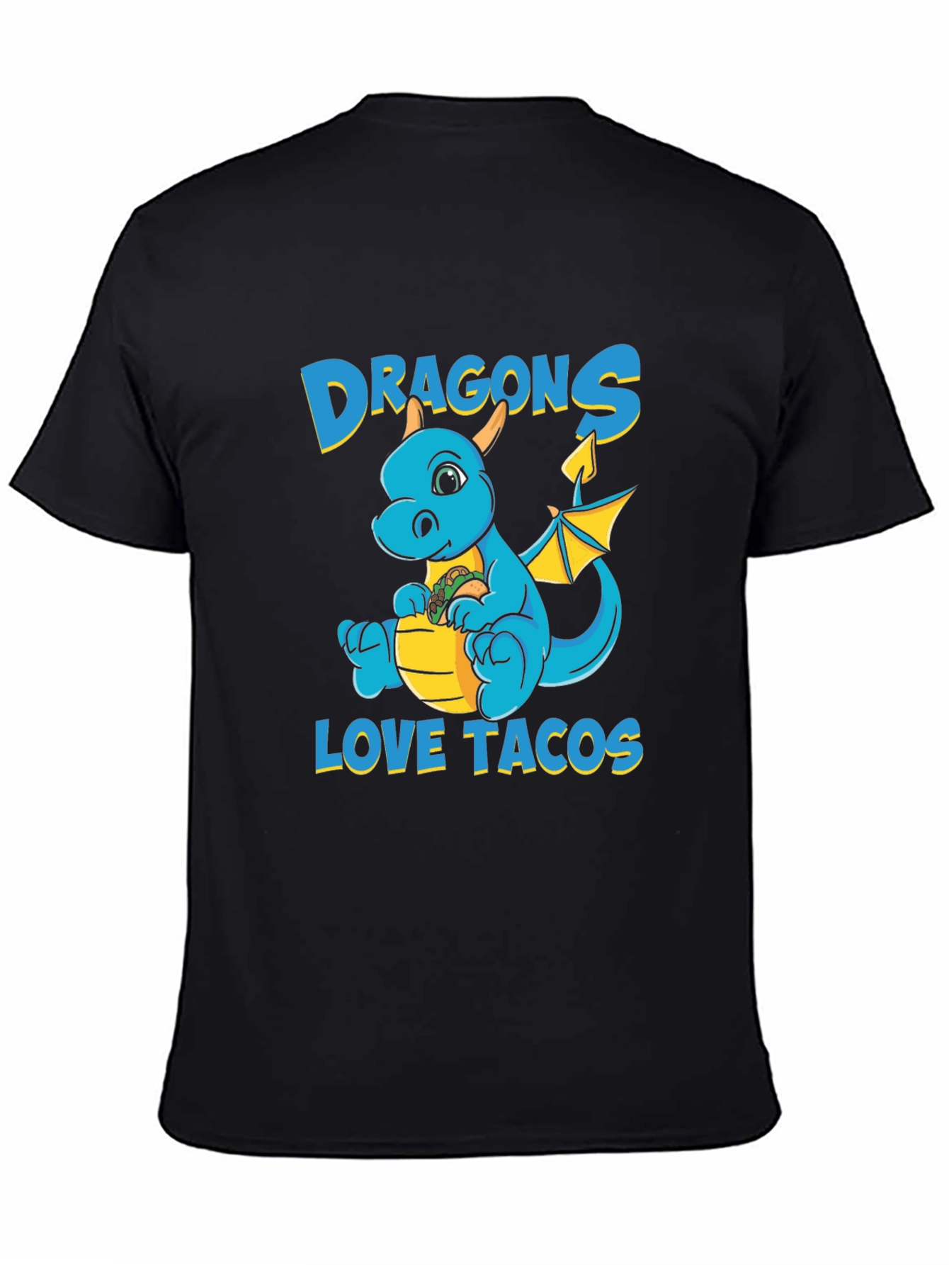 Dragons Love Tacos T-Shirt - Cute Cartoon Dragon Tee