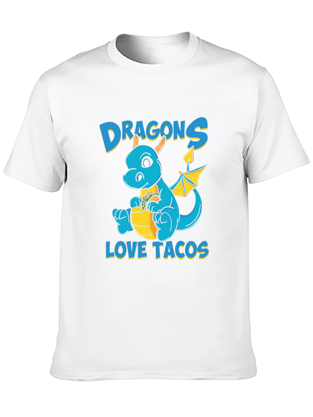 Dragons Love Tacos T-Shirt - Cute Cartoon Dragon Tee