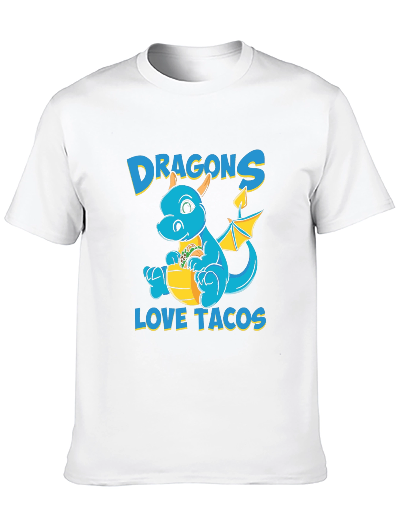 Dragons Love Tacos T-Shirt - Cute Cartoon Dragon Tee