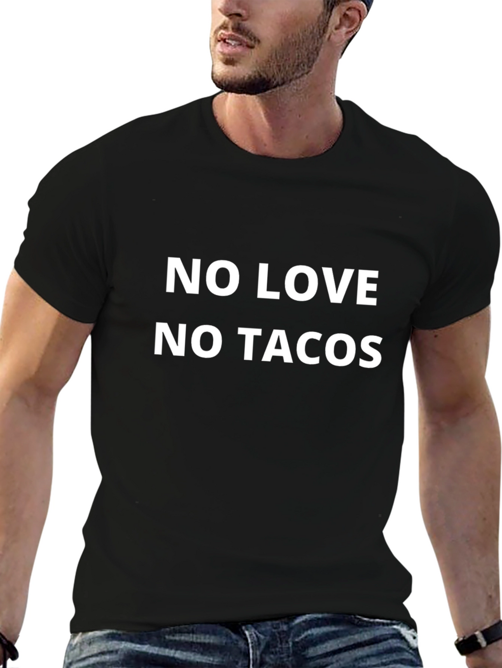 No Love No Tacos Black T-Shirt