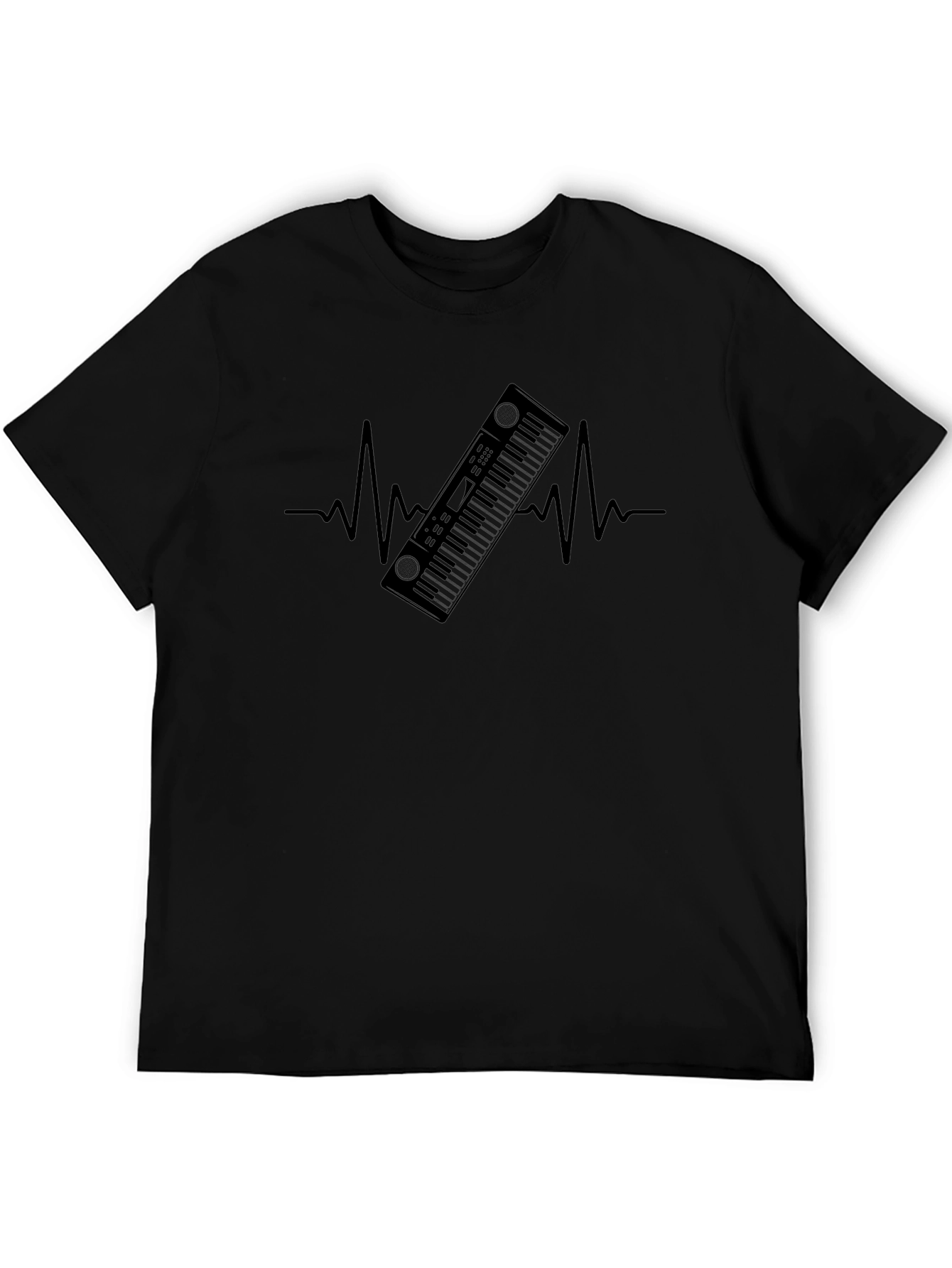 Keyboard Heartbeat T-Shirt - Music Lover Tee