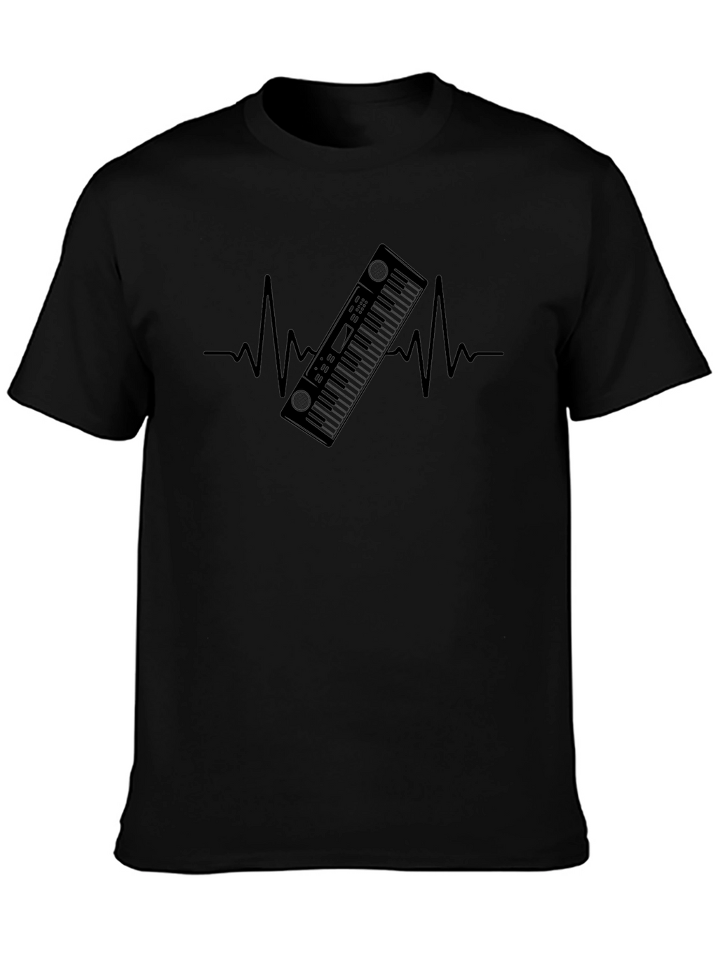 Keyboard Heartbeat T-Shirt - Music Lover Tee