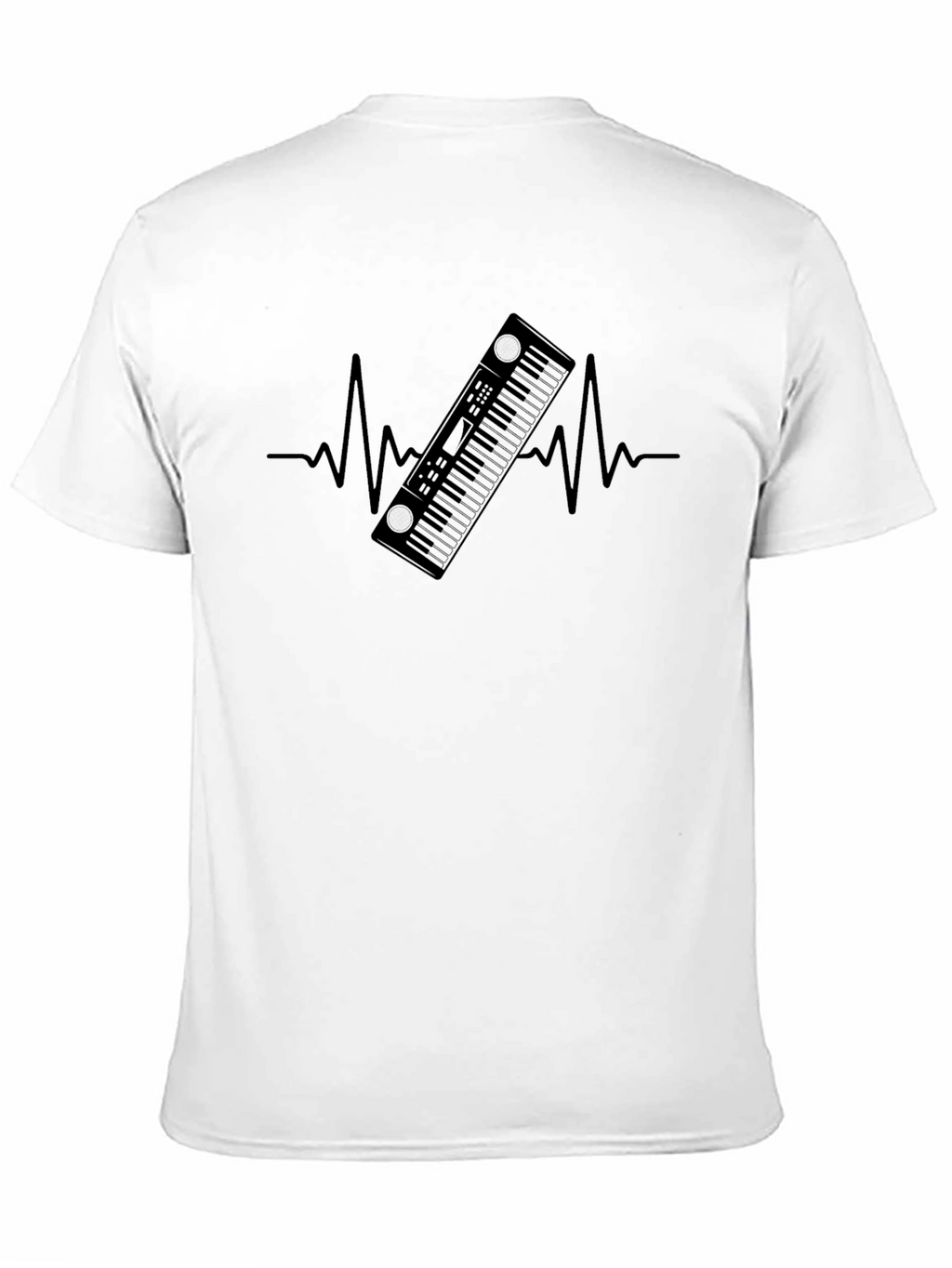 Keyboard Heartbeat T-Shirt - Music Lover Tee
