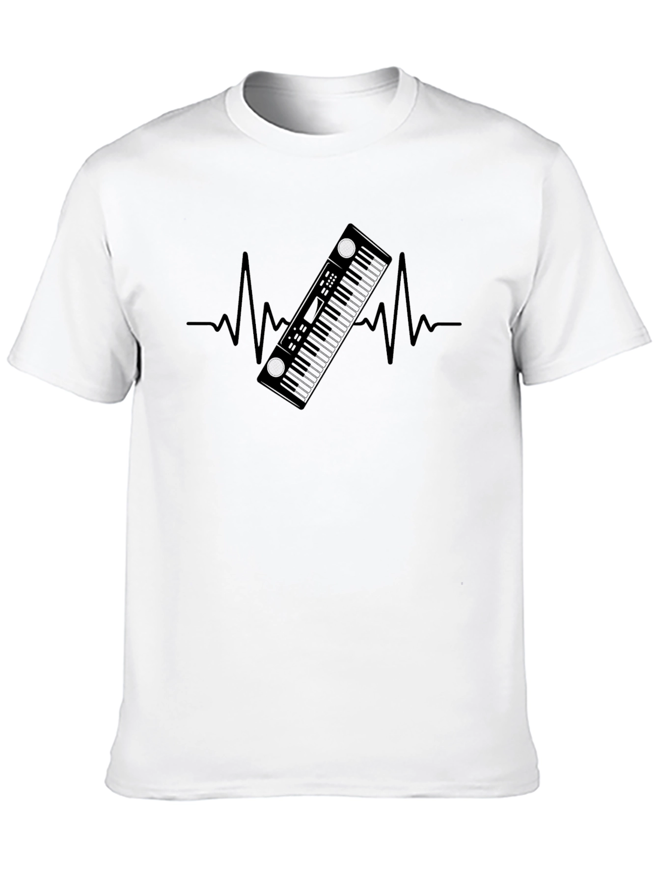 Keyboard Heartbeat T-Shirt - Music Lover Tee