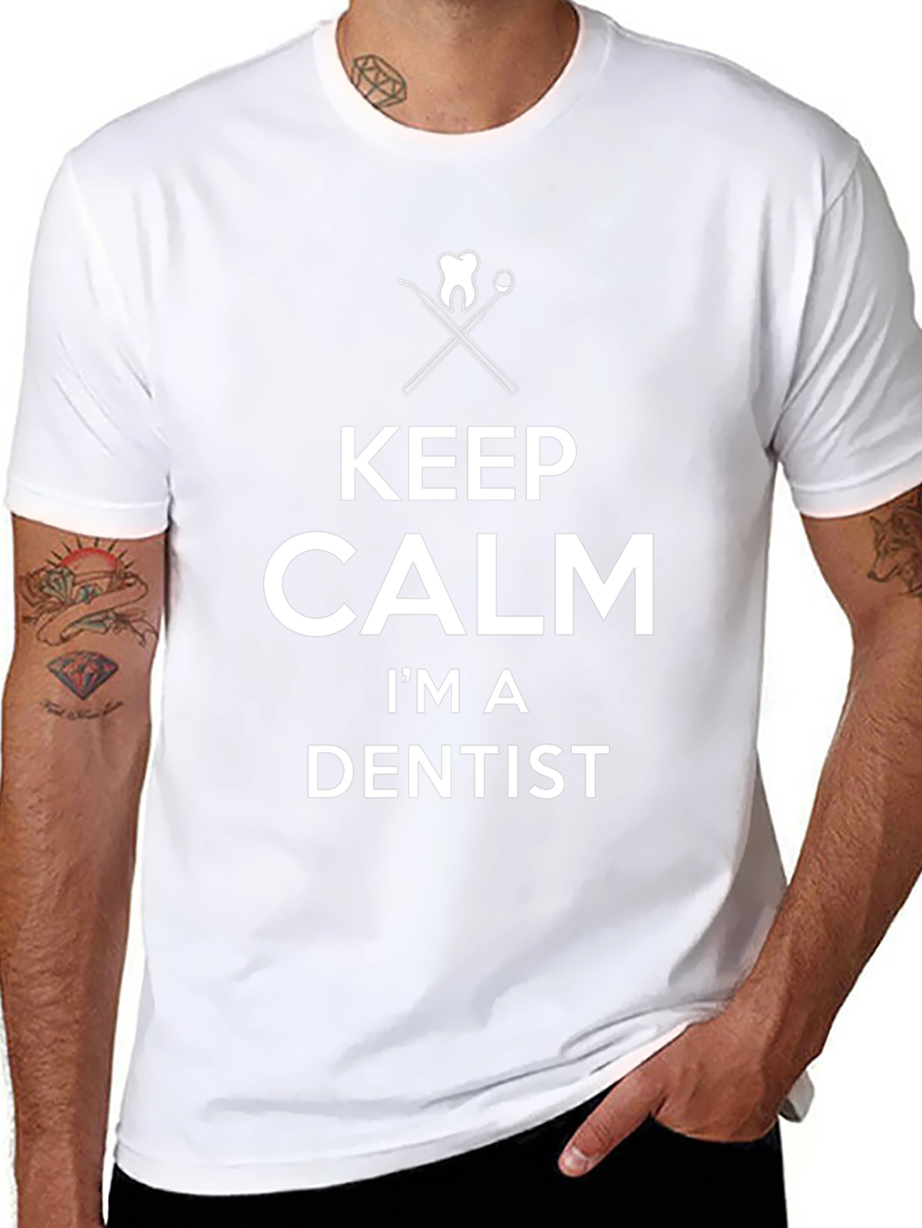 Keep Calm Im a Dentist Graphic T-Shirt