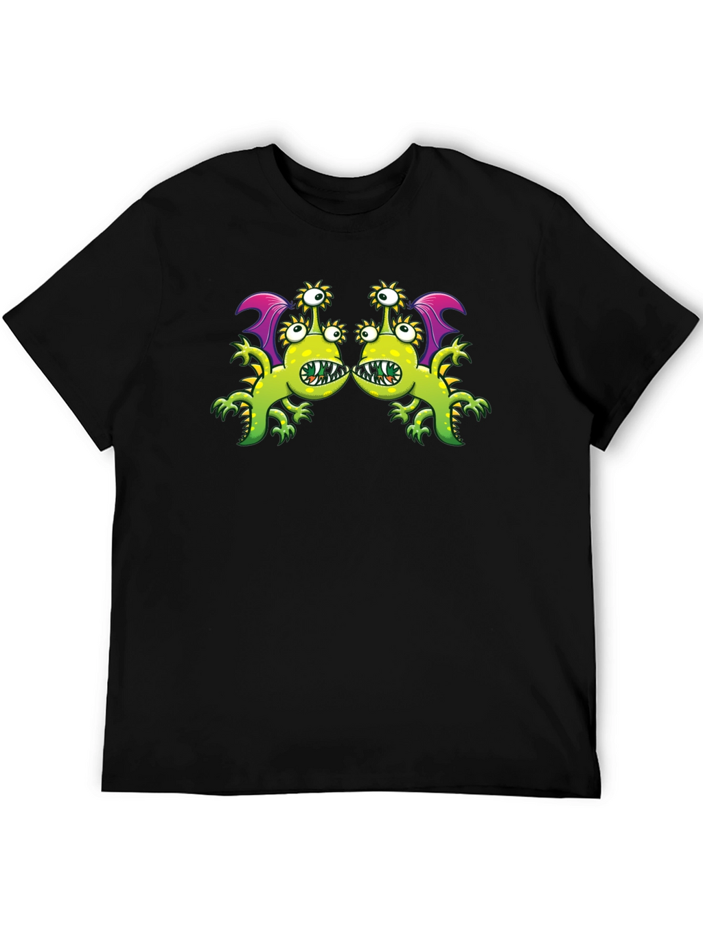 Monster Graphic Tee - Black Cotton Blend
