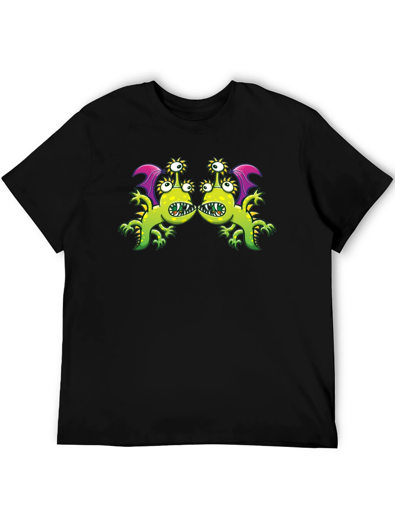 Monster Graphic Tee - Black Cotton Blend