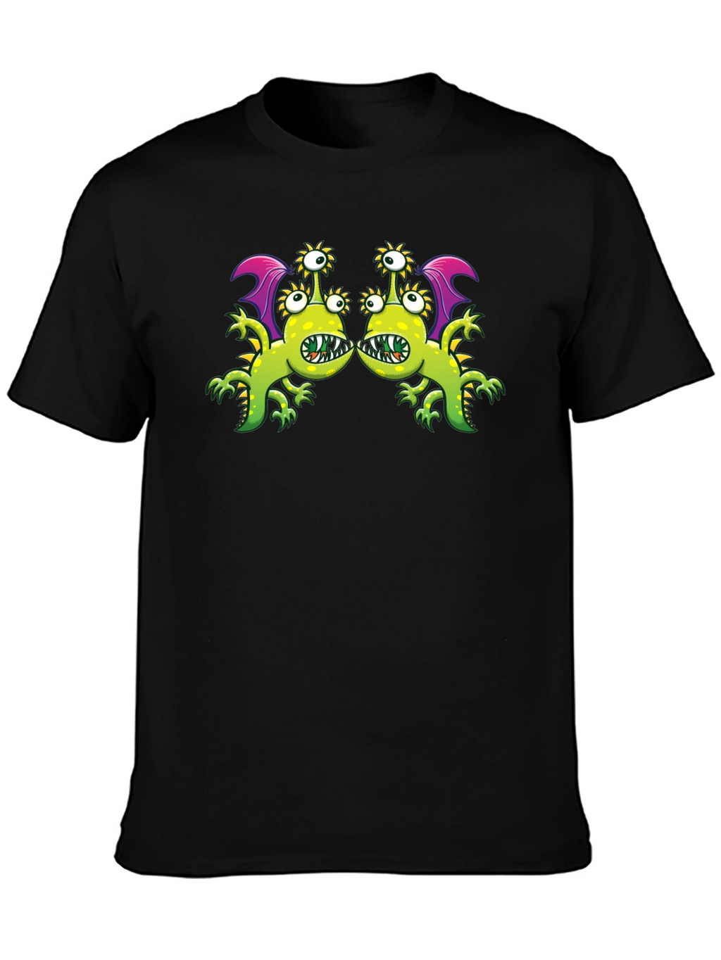 Monster Graphic Tee - Black Cotton Blend