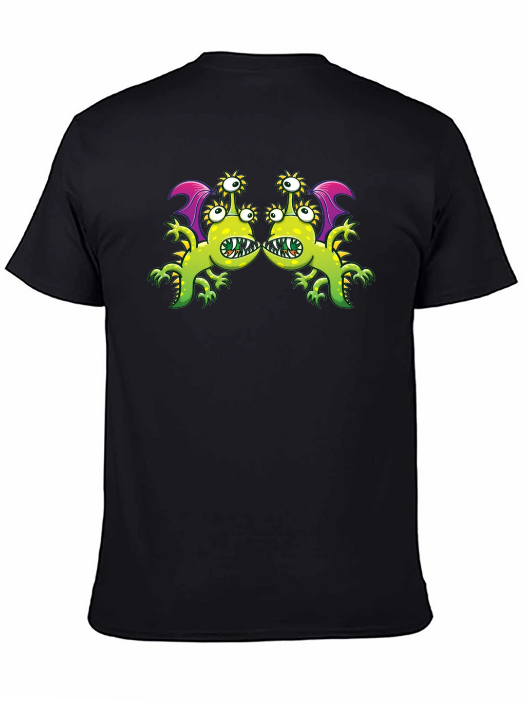 Monster Graphic Tee - Black Cotton Blend