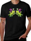 Monster Graphic Tee - Black Cotton Blend