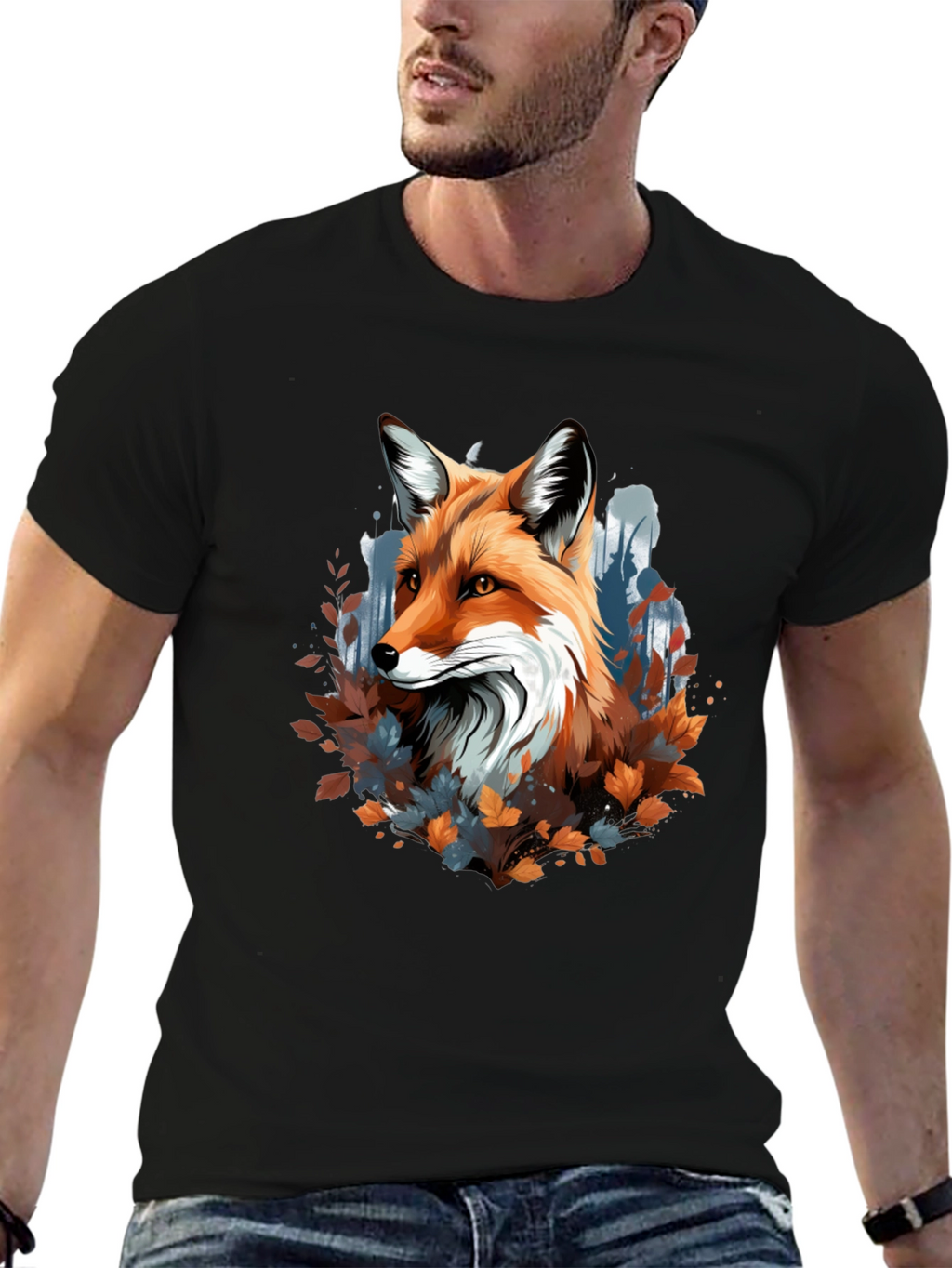 Fox Graphic Tee - Nature Inspired Design