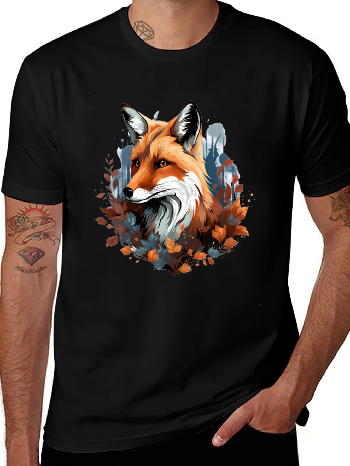 Fox Graphic Tee - Nature Inspired Design