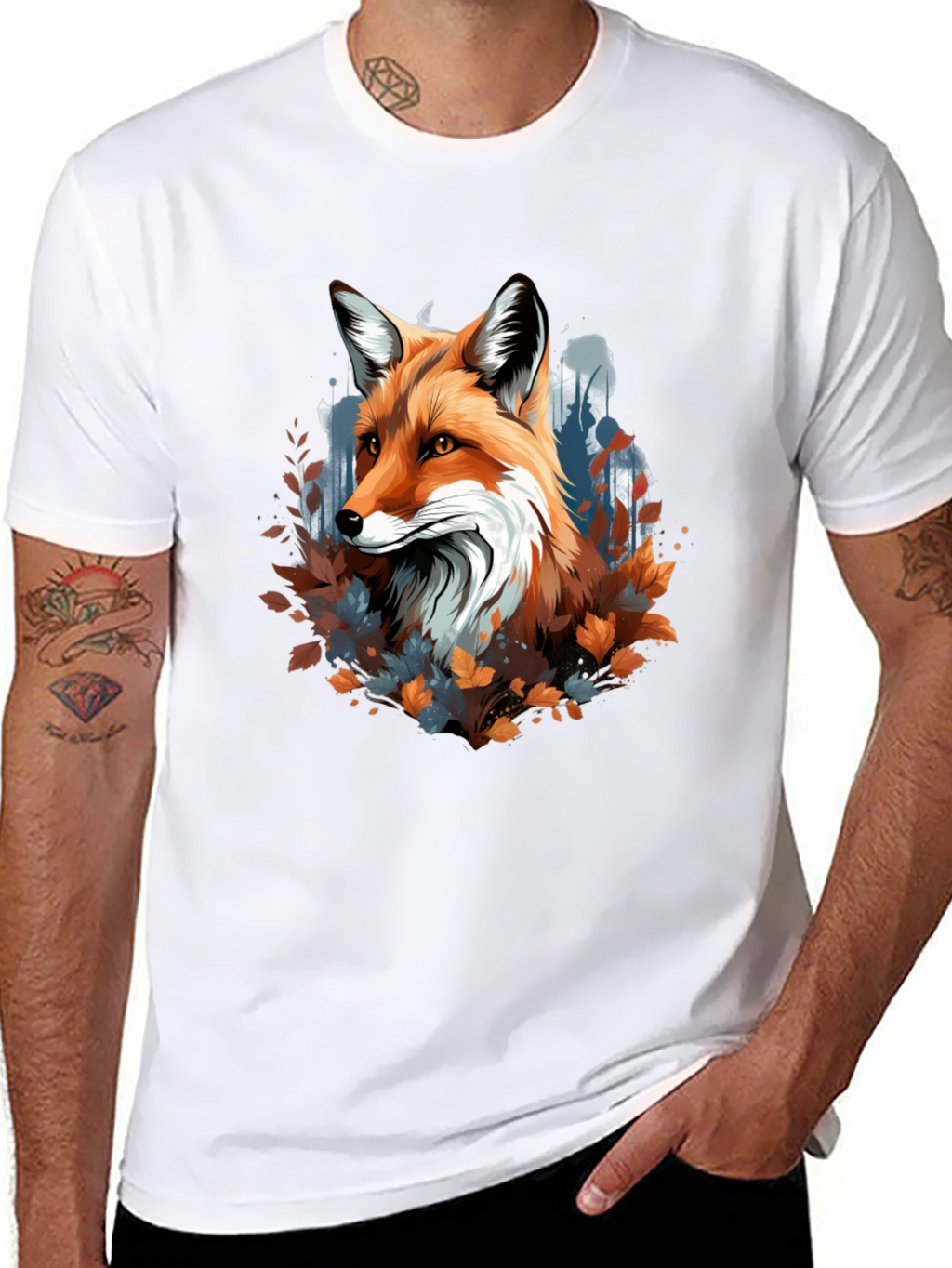 Fox Graphic Tee - Nature Inspired Design