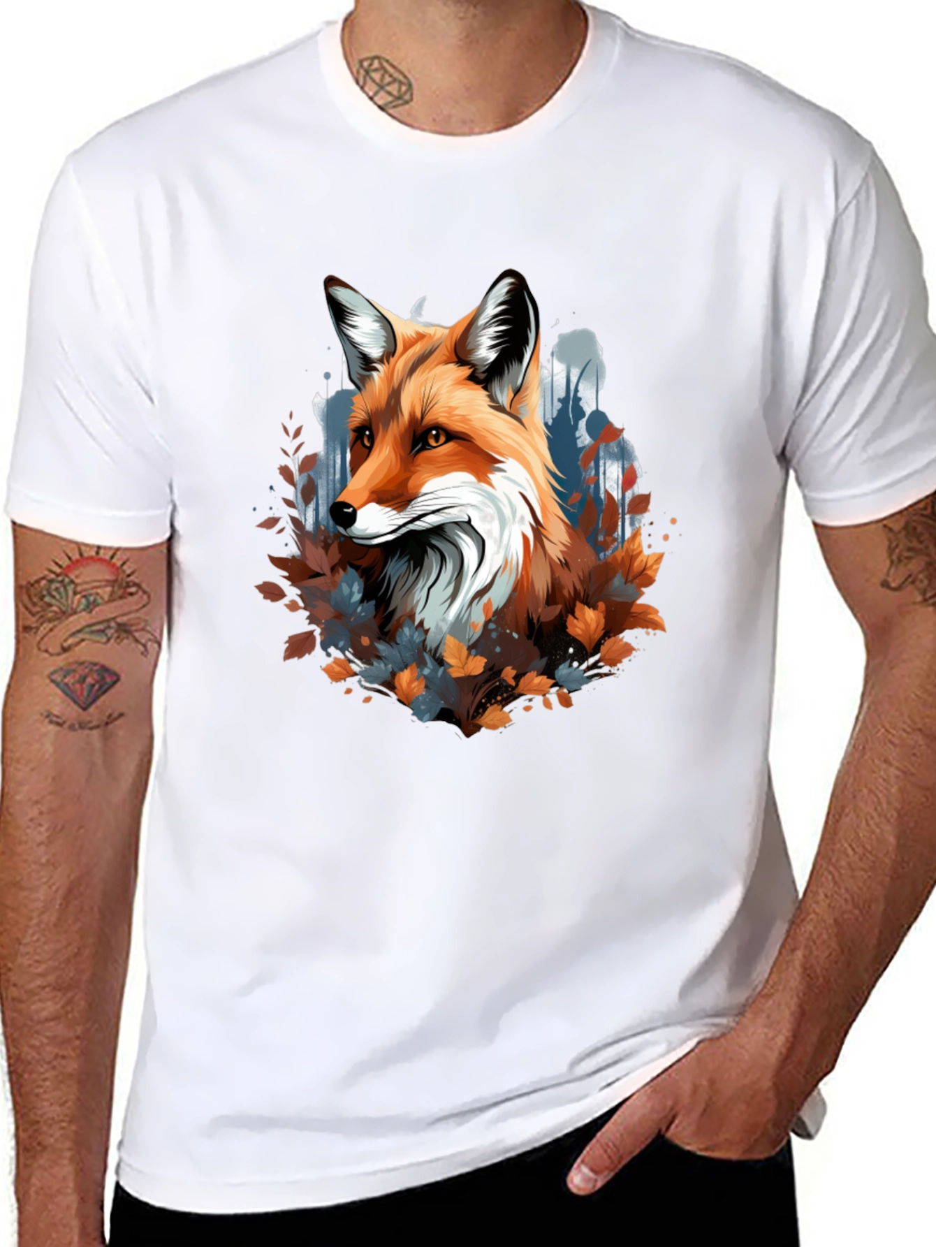 Fox Graphic Tee - Nature Inspired Design