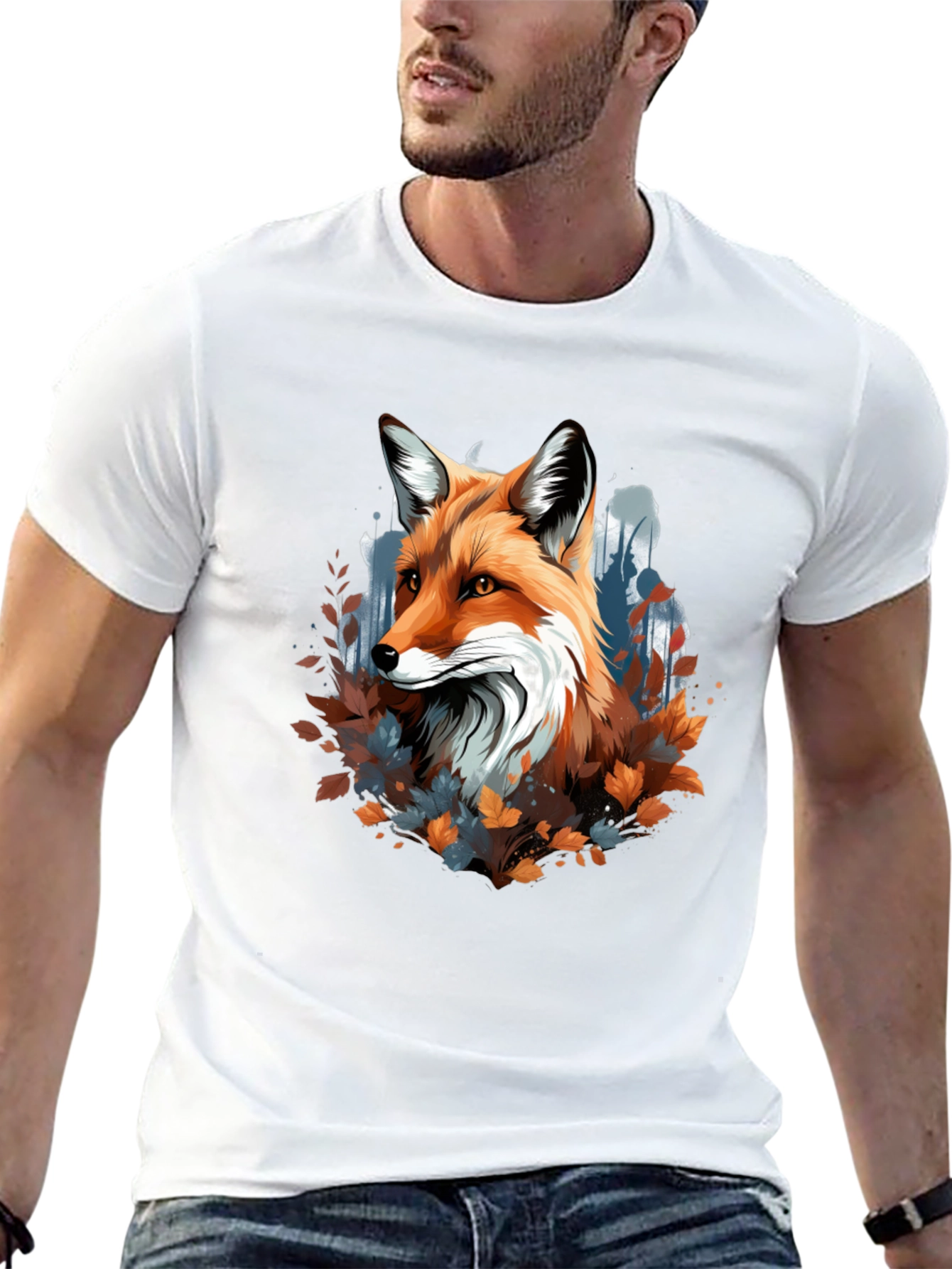 Fox Graphic Tee - Nature Inspired Design