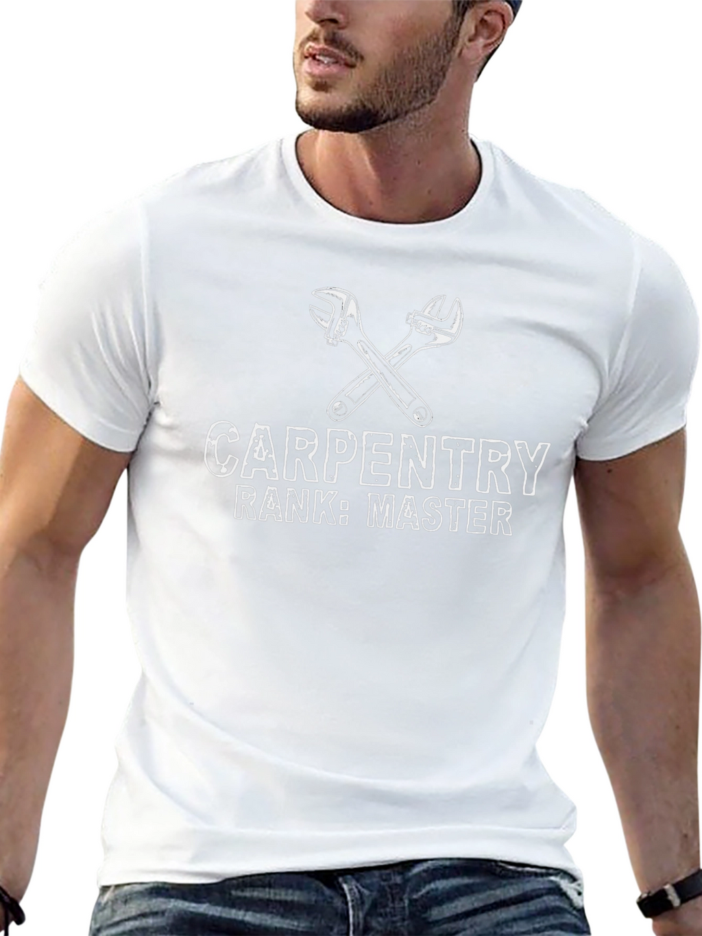 Carpentry Master T-Shirt - Black Crew Neck Tee