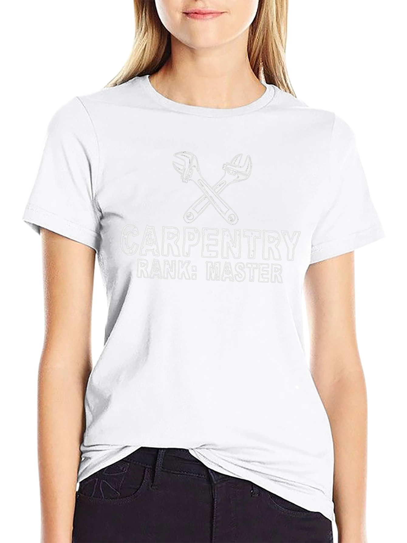 Carpentry Master T-Shirt - Black Crew Neck Tee