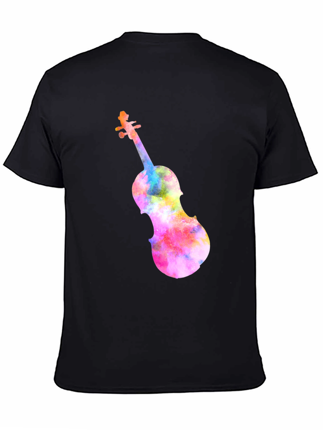 Colorful Violin Graphic Tee - Music Lover T-Shirt