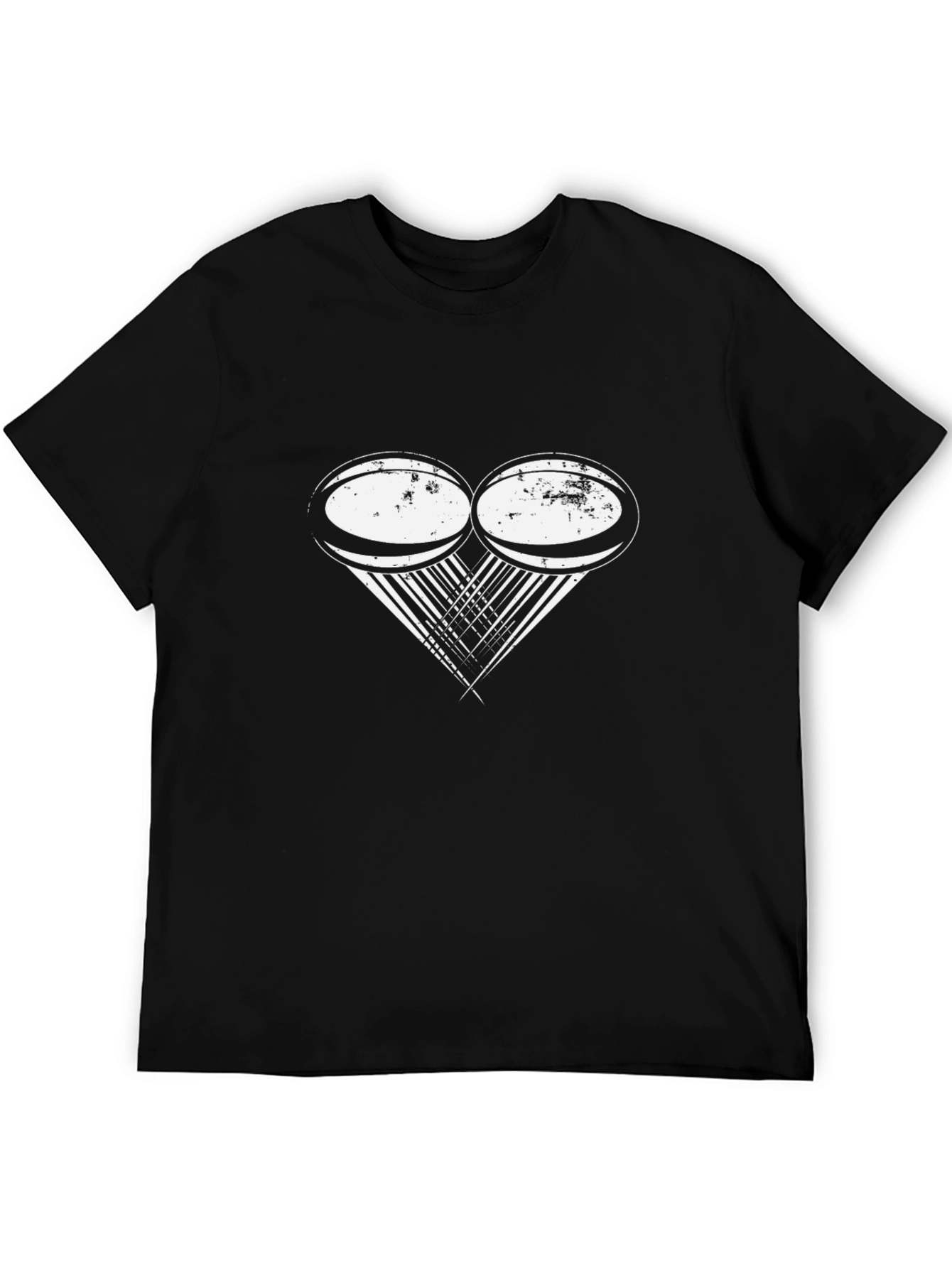 Rugby Heart T-Shirt - Black