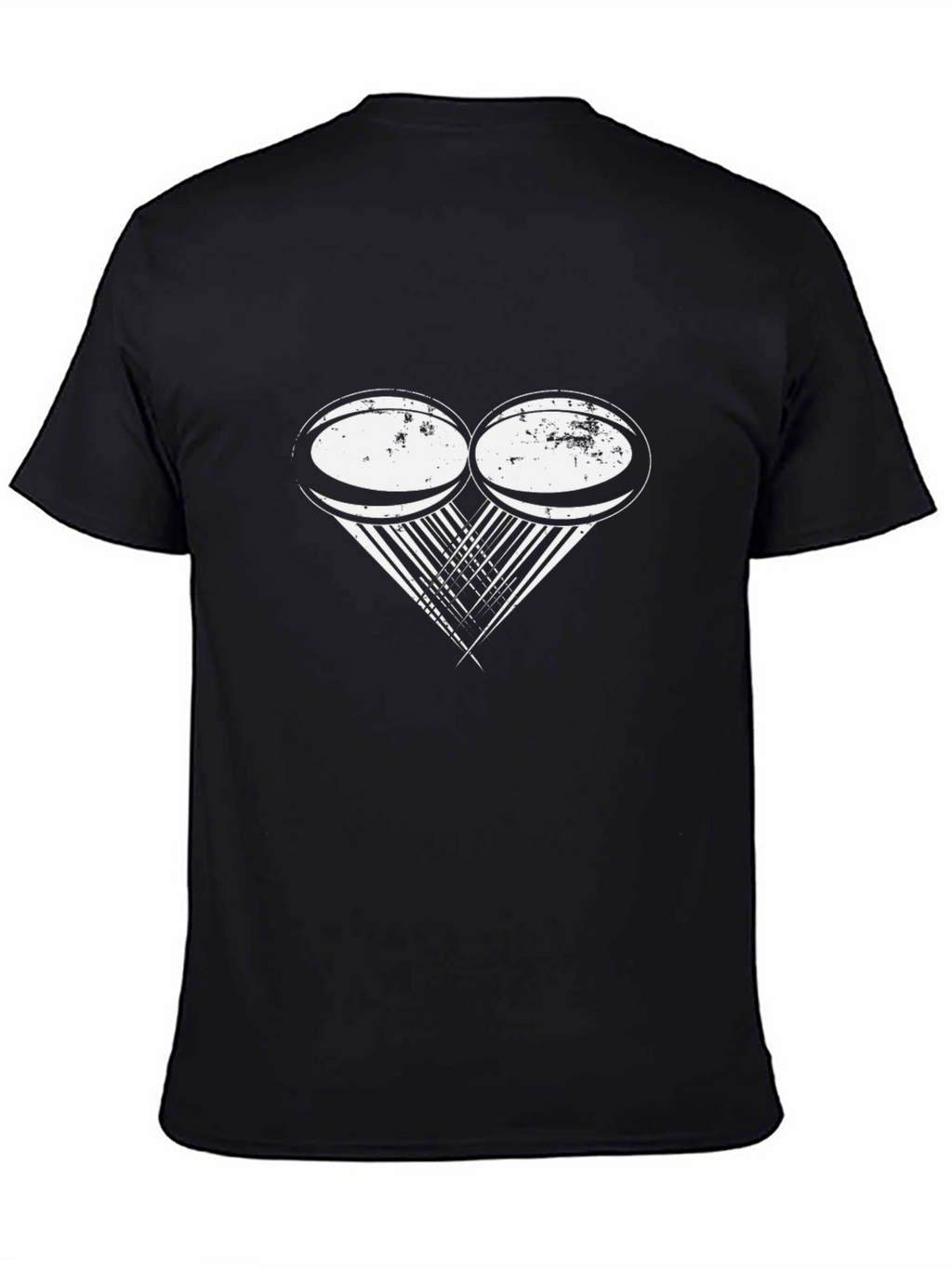 Rugby Heart T-Shirt - Black