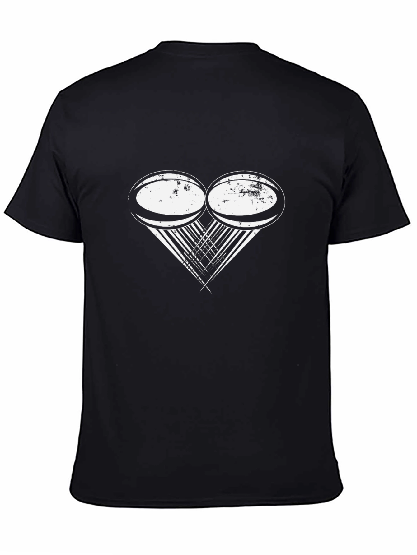 Rugby Heart T-Shirt - Black